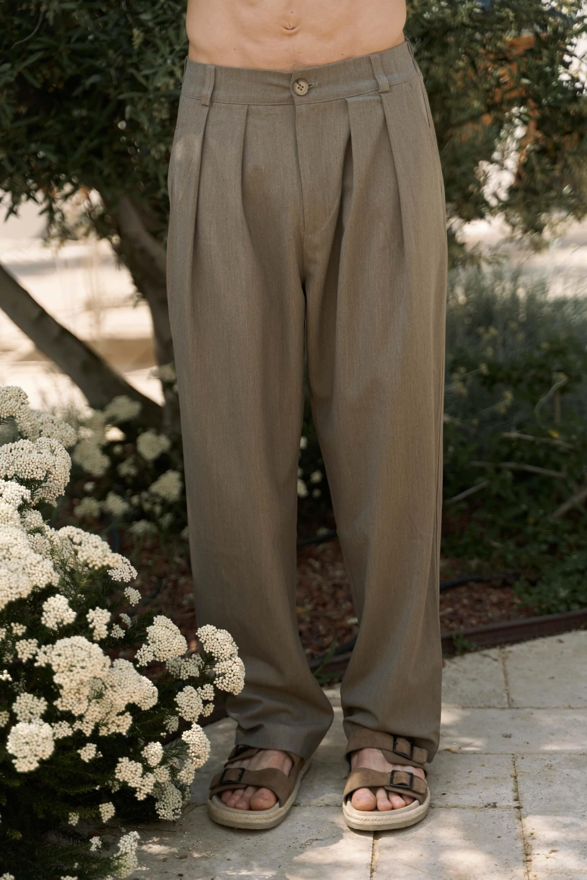 Juro Men's Khaki Trousers