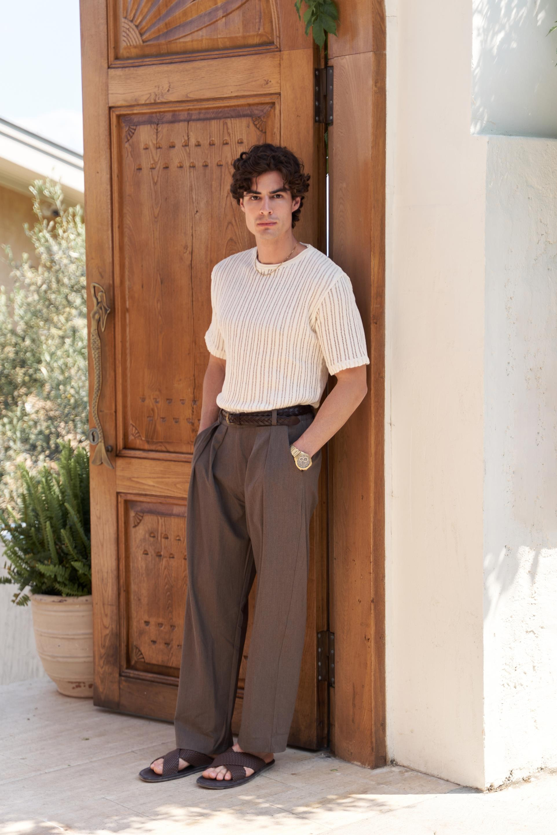 Juro Men's Brown Trousers