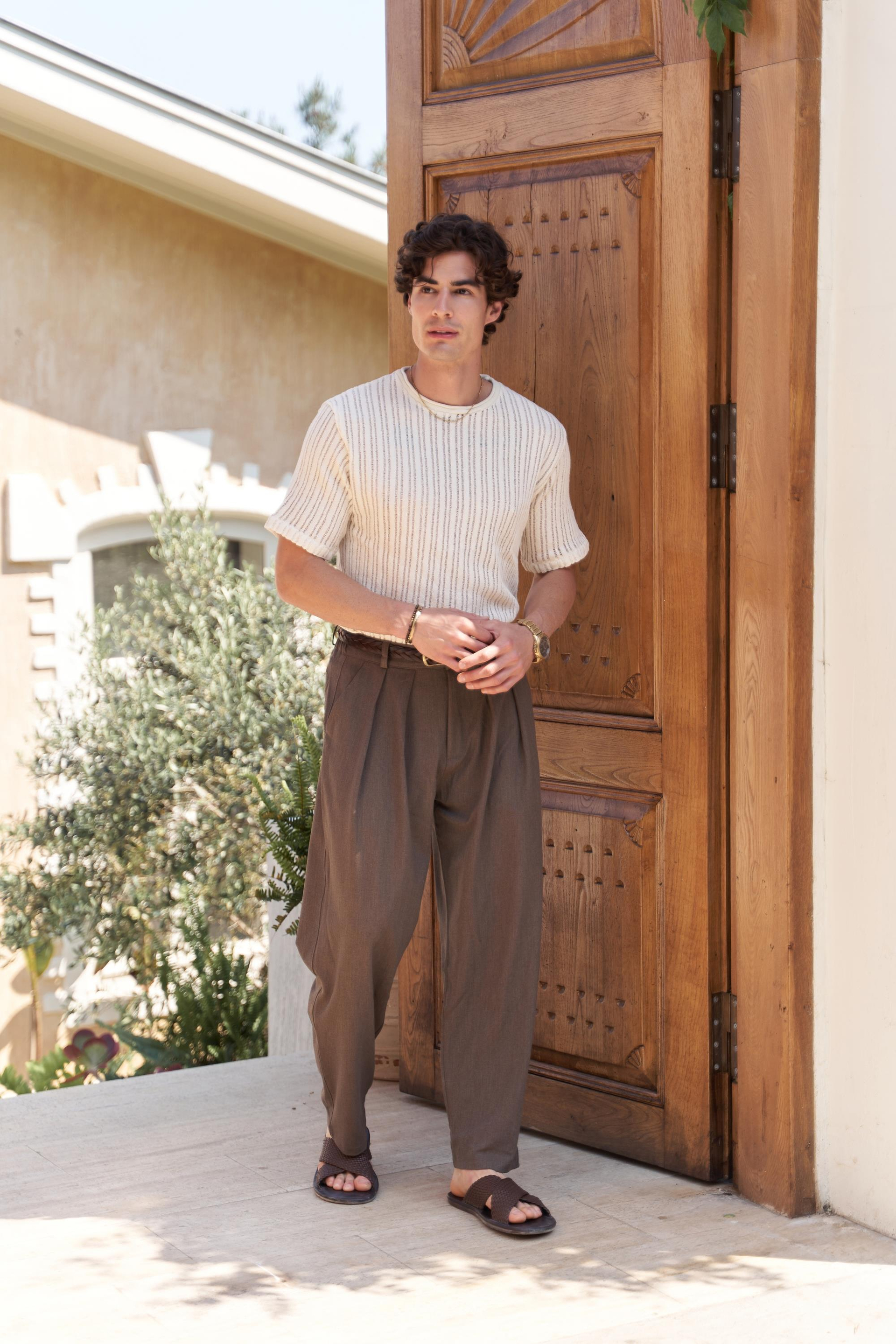 Juro Men's Brown Trousers