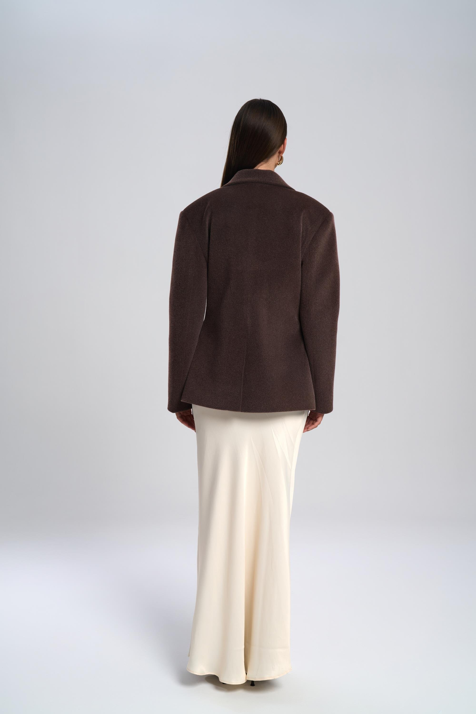 Kaela Bel Oturmalı Kahve Blazer