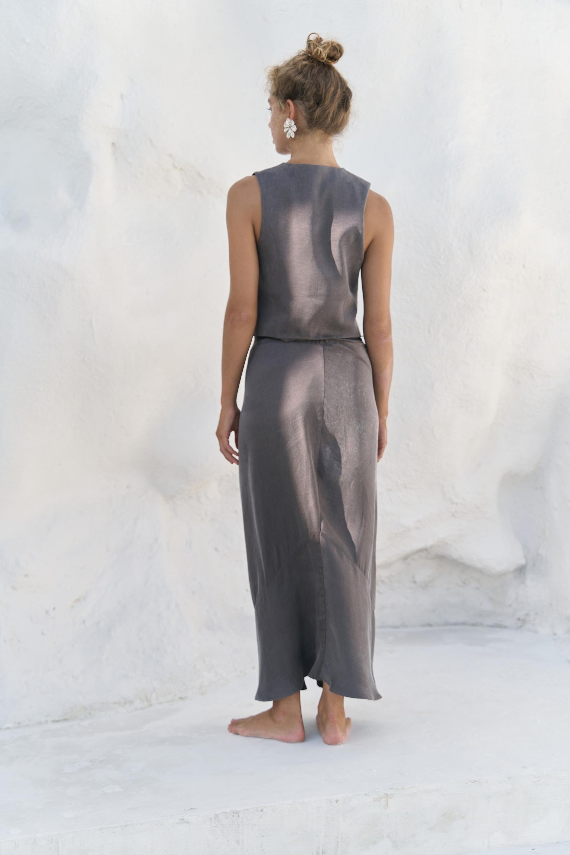 Katanya Antrasit Yelek Etek Takım