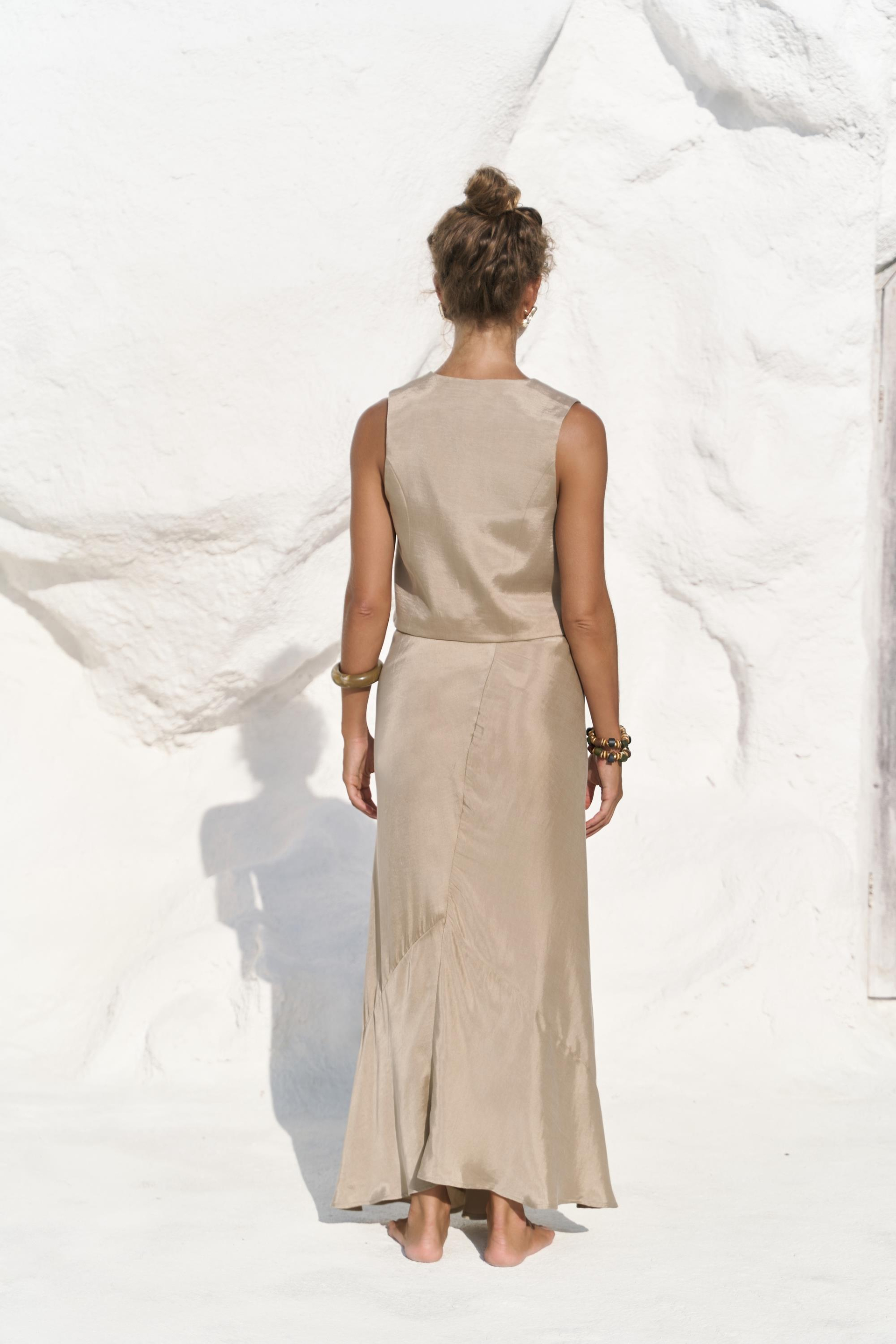 Katanya Taş Yelek Etek Takım