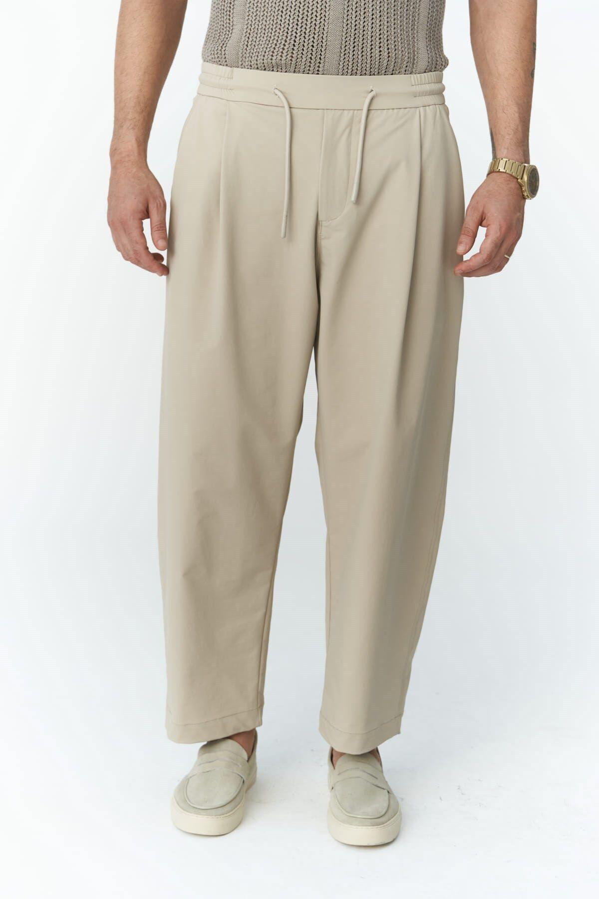 Kenway Men's Beige Trousers