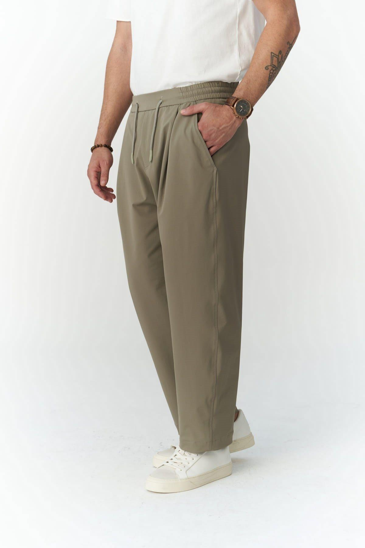 Kenway Men's Khaki Trousers