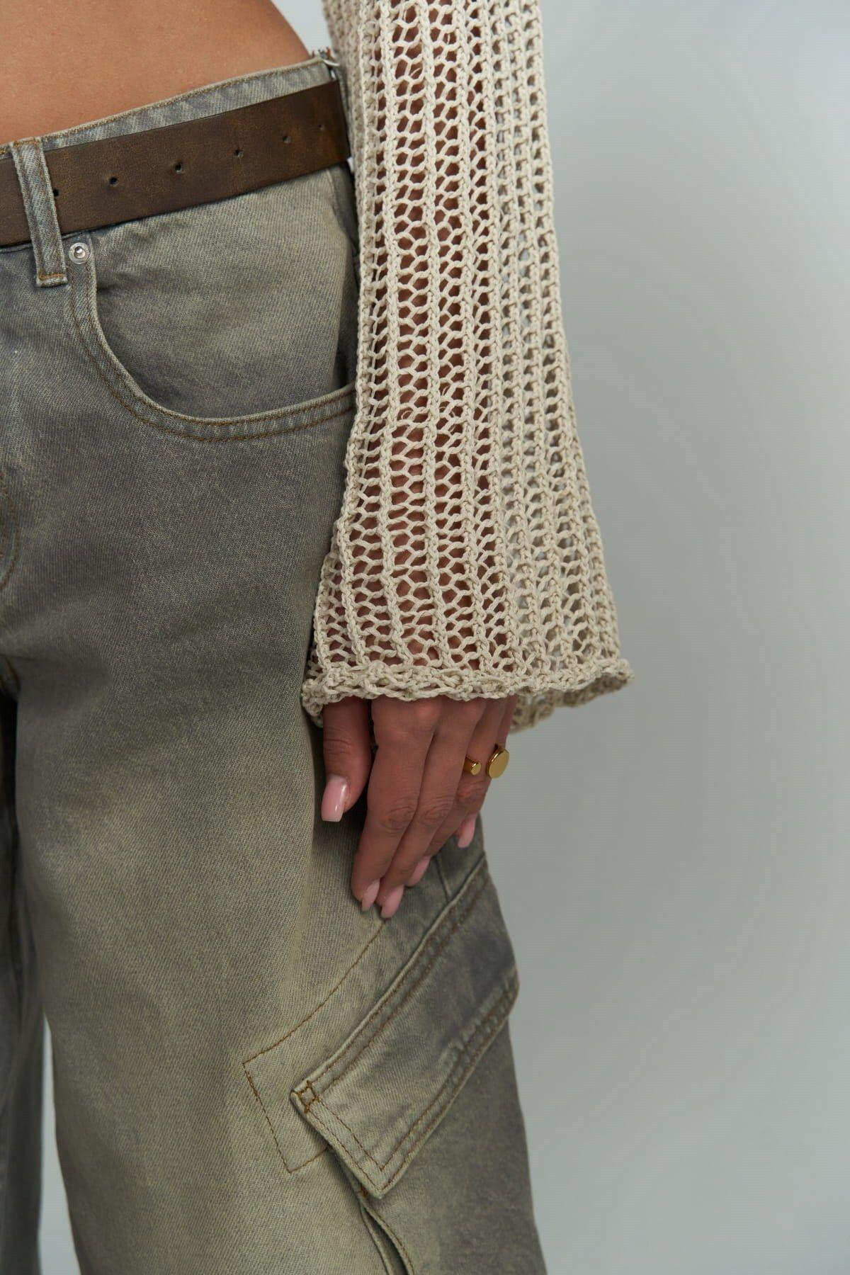 Laya Bej Organik Triko Crop