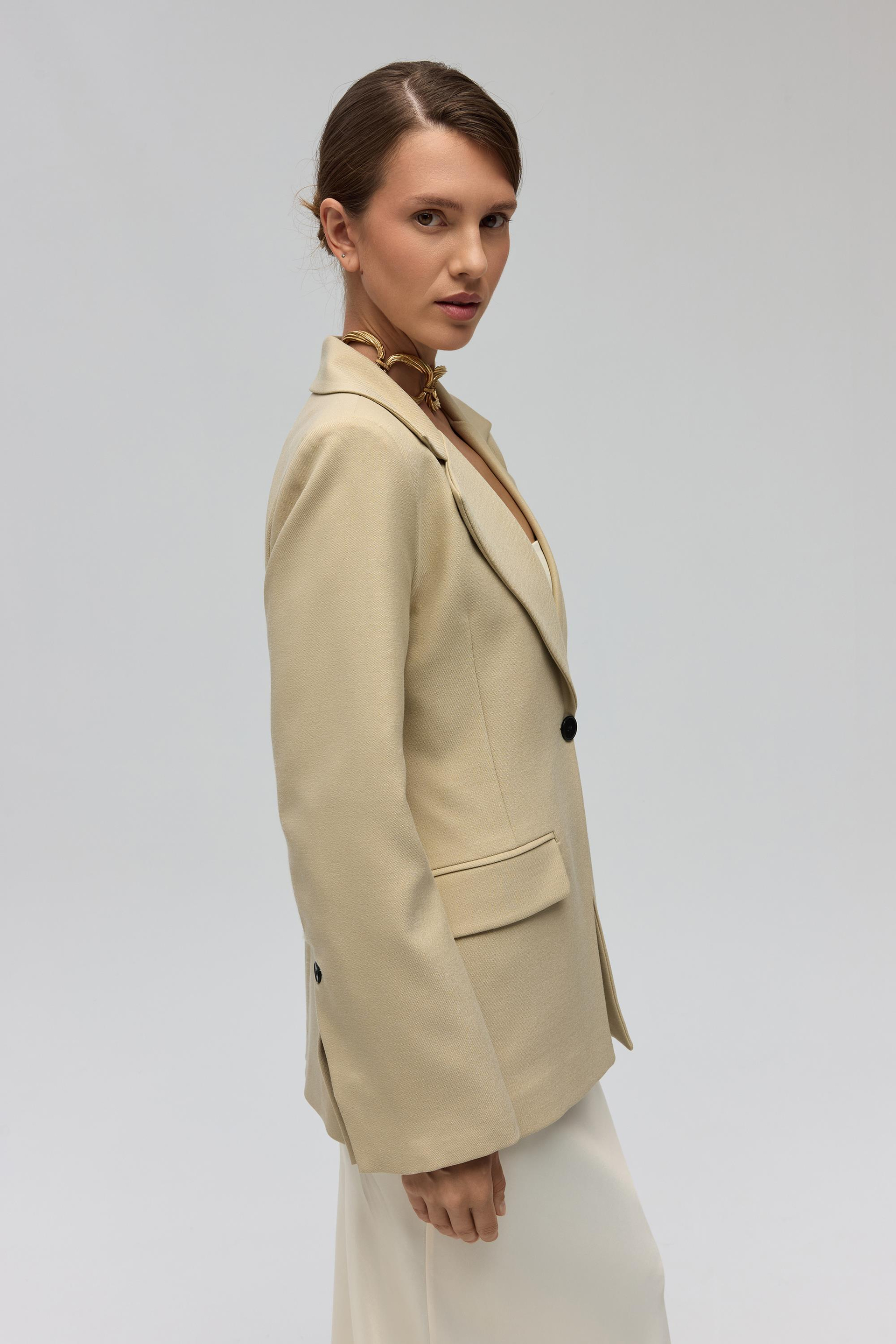 Lecco Slim Fit Olive Green Blazer