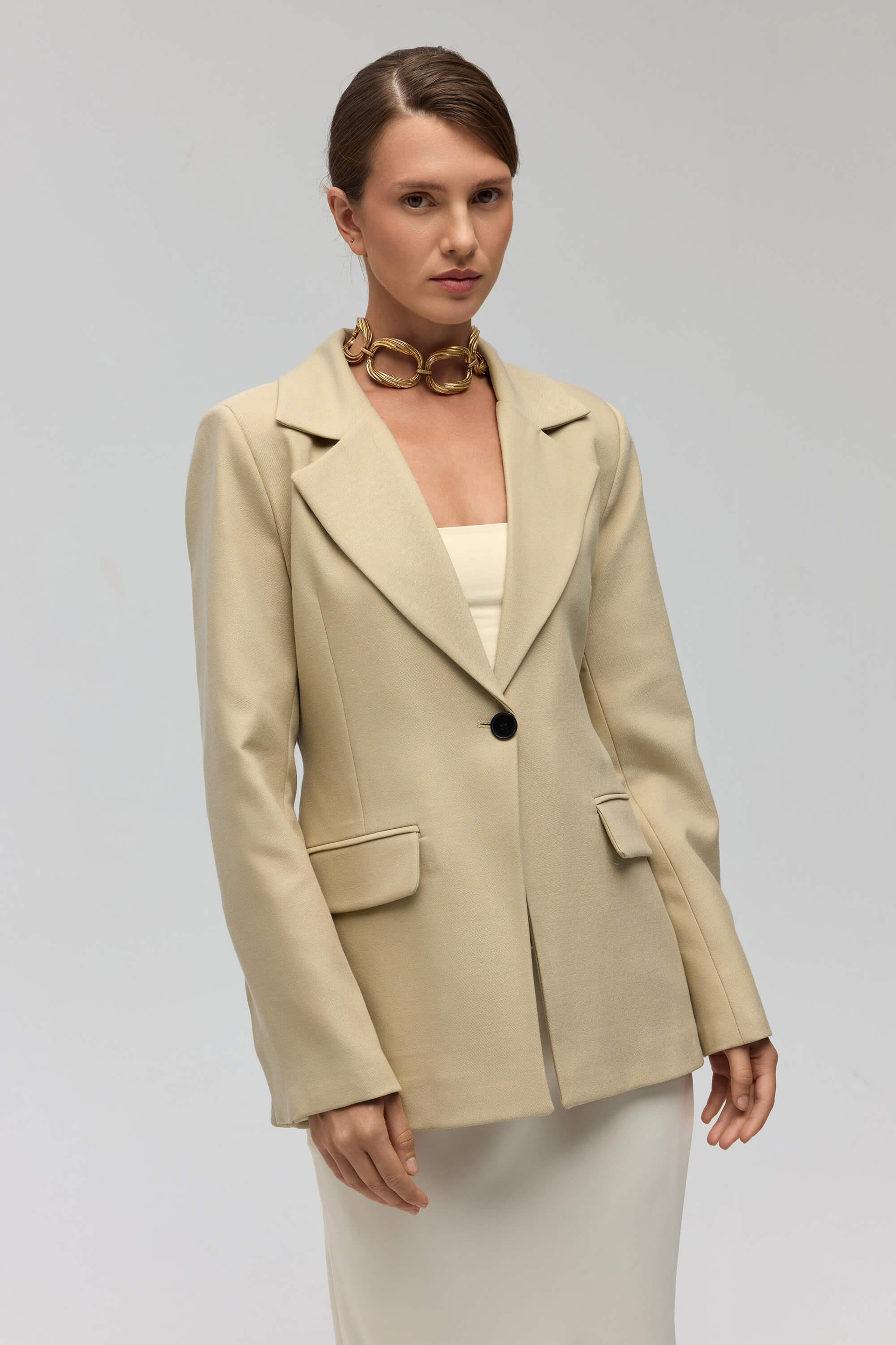 Lecco Slim Fit Olive Green Blazer