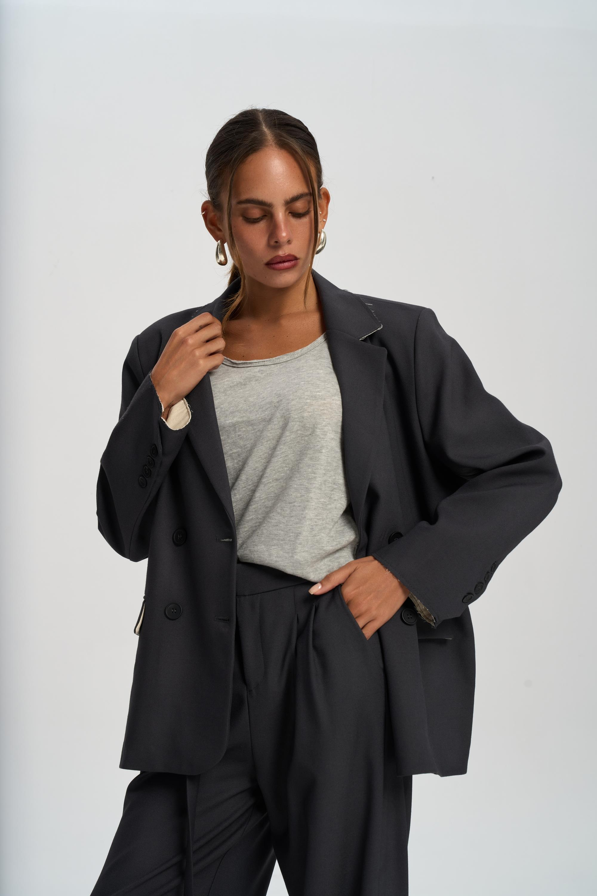 Letizia Charcoal Blazer
