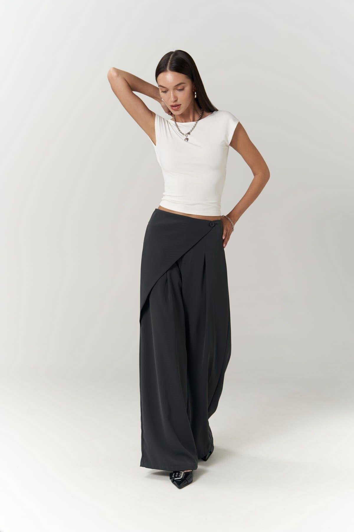 Letty Anthracite Trouses with Ties