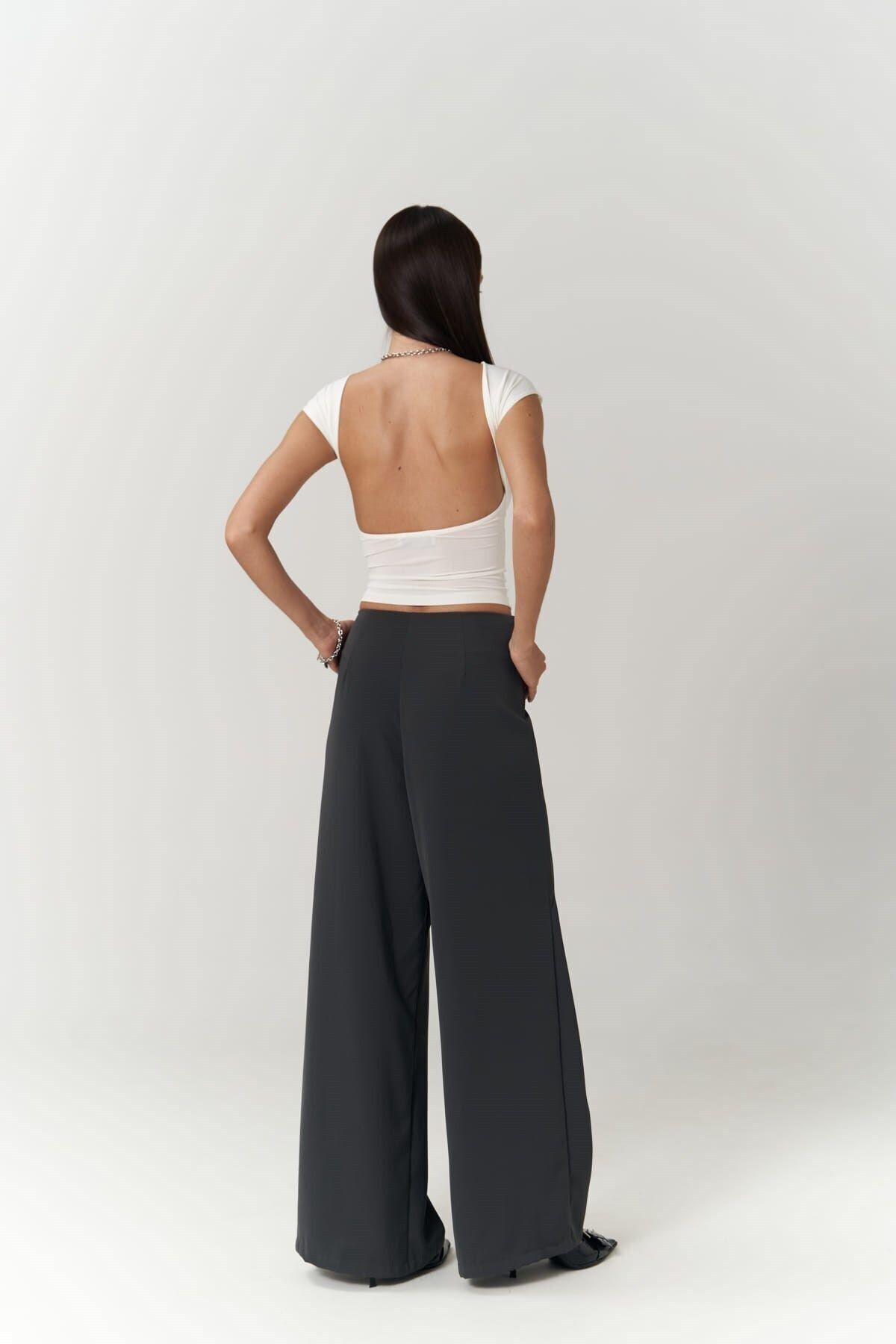 Letty Anthracite Trouses with Ties