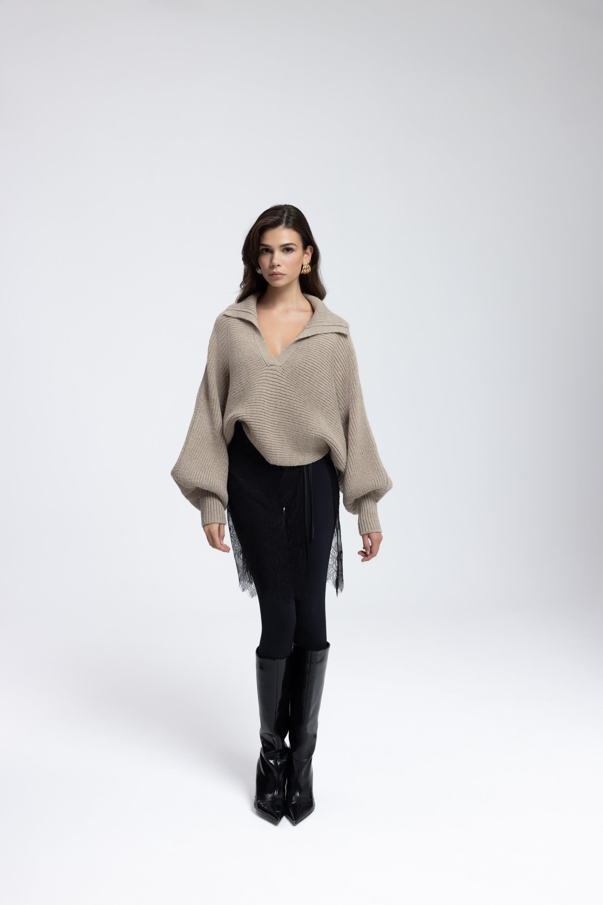 Livia Vizon Yakalı Kazak