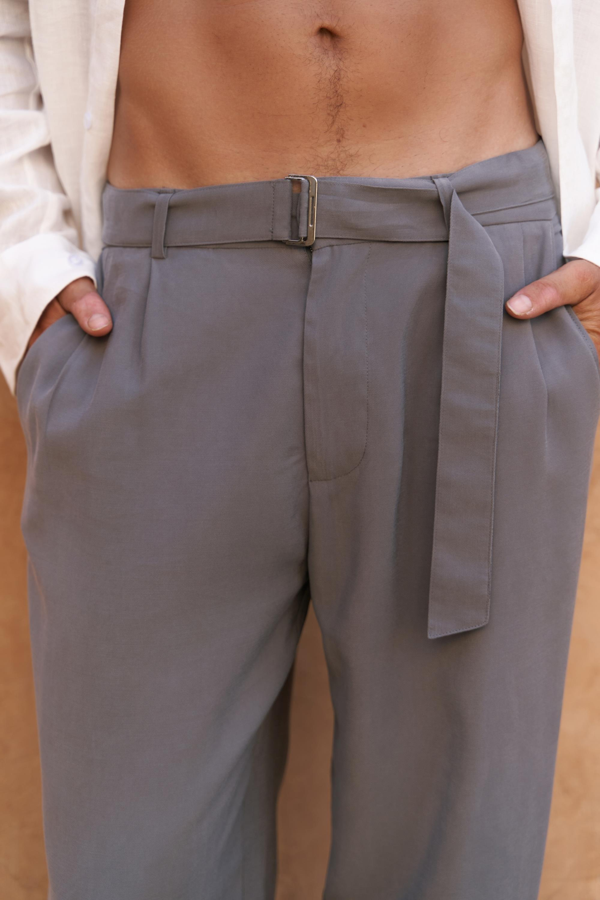 Lorenza Kemer Detay Antrasit Erkek Pantolon