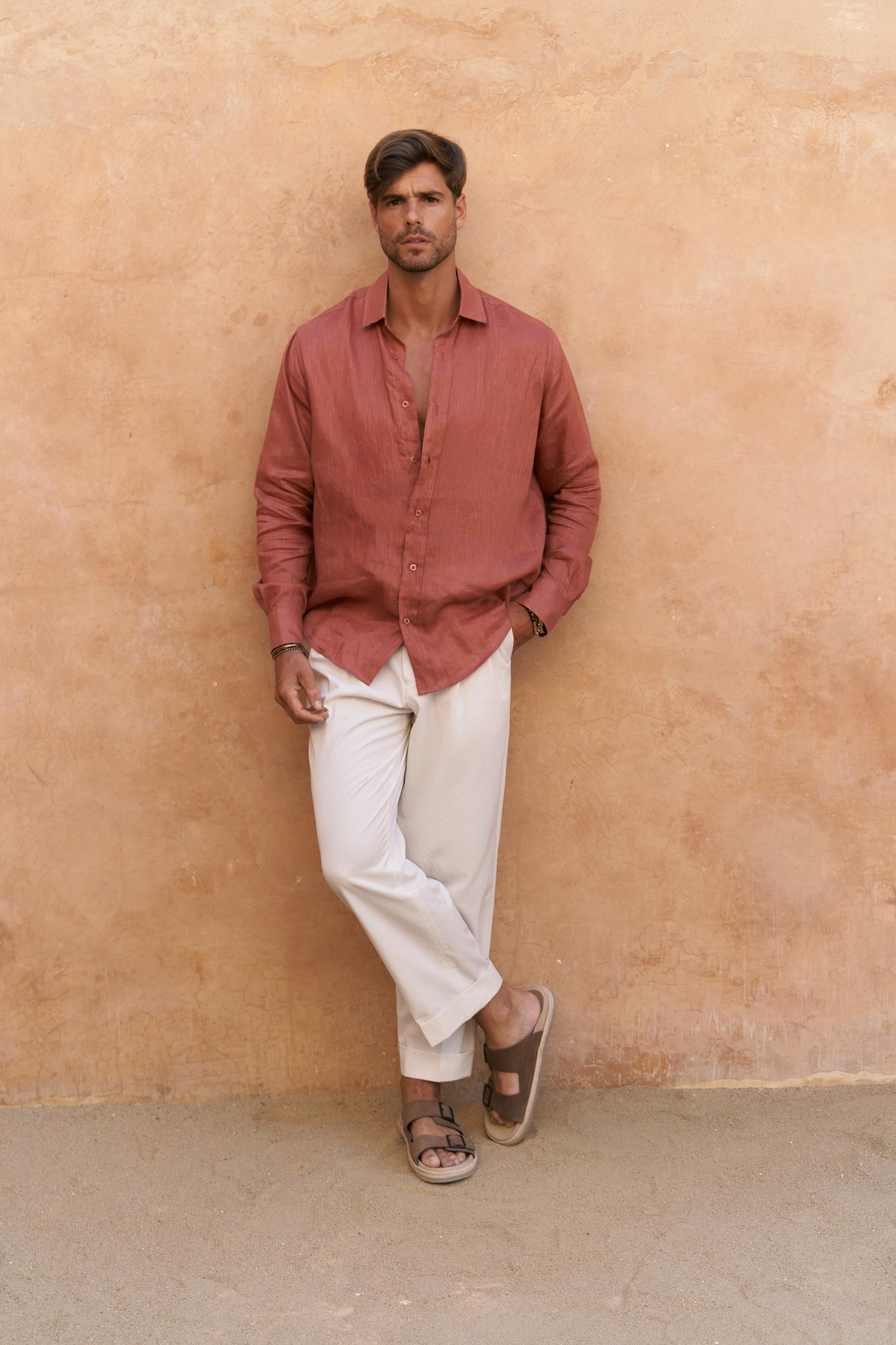 Lorenza Kemer Detay Ekru Erkek Pantolon