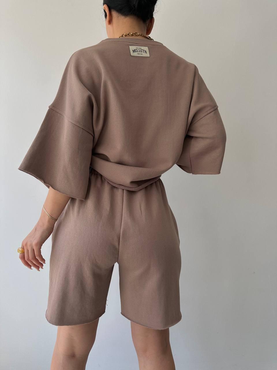 Los Angeles Şort-T-Shirt Takım - BOZ GRI