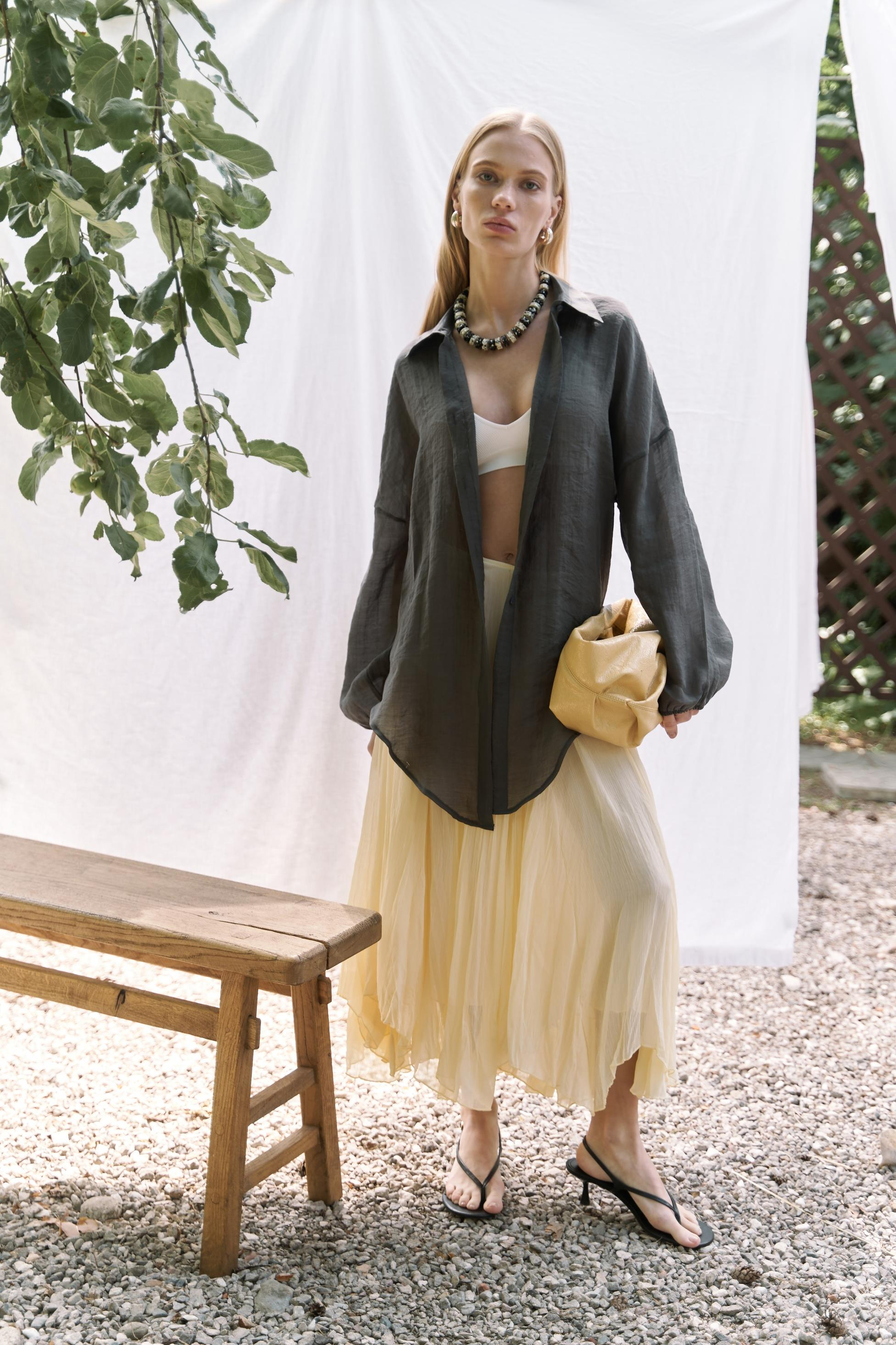 Lyra Oversize Antrasit Gömlek