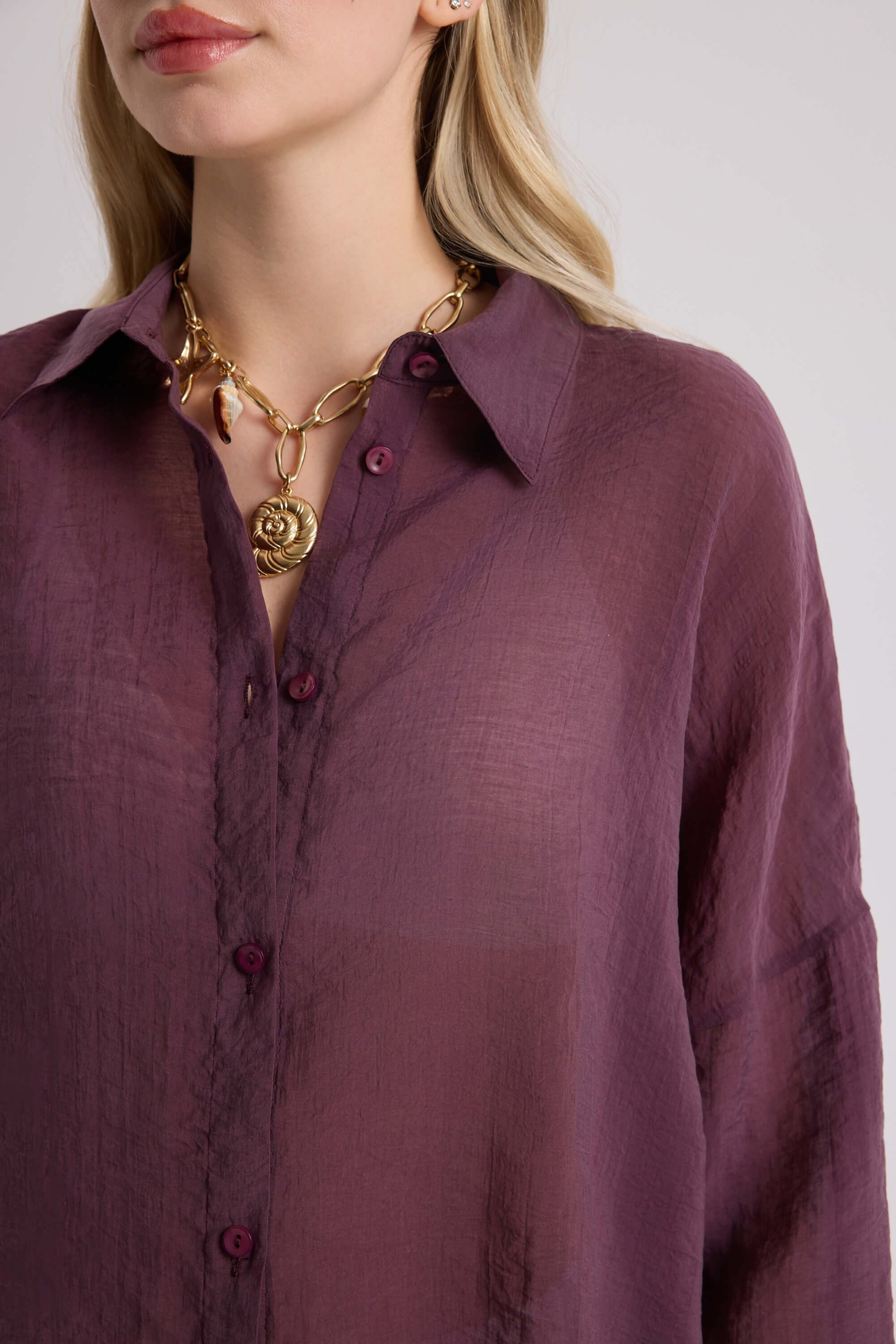 Lyra Oversized Burgundy Shirt