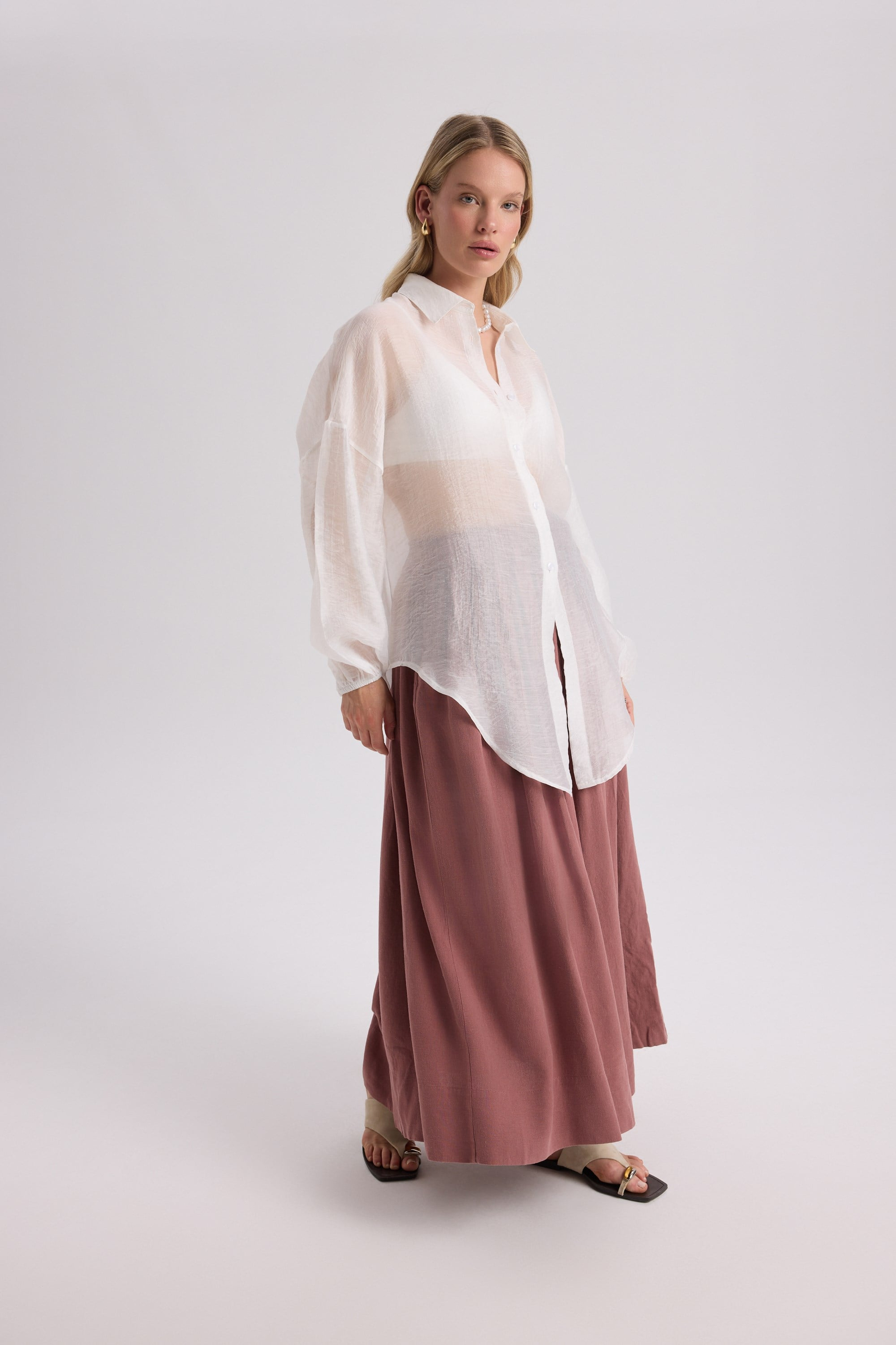 Lyra Oversized Ecru Shirt
