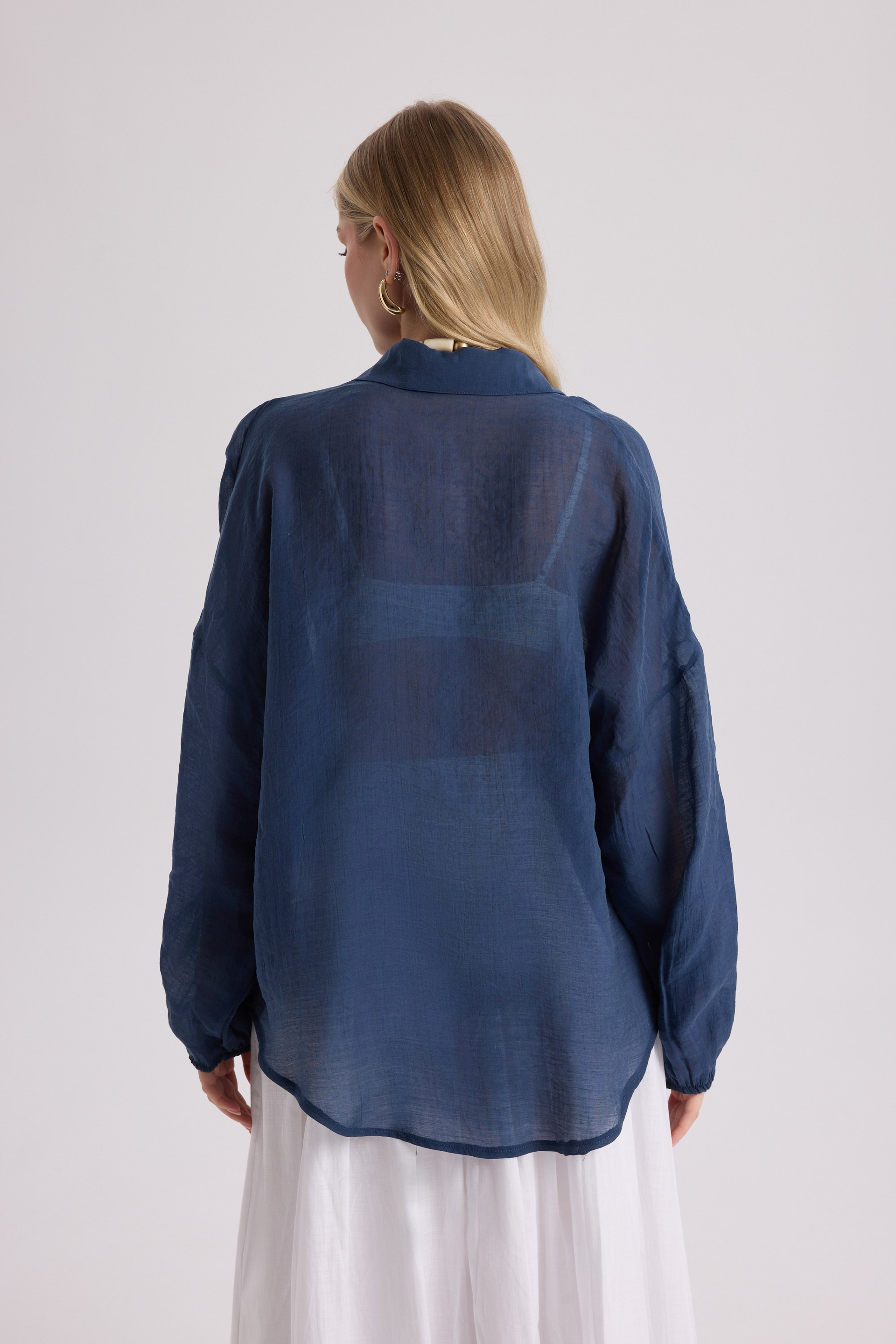 Lyra Oversized Navy Shirt