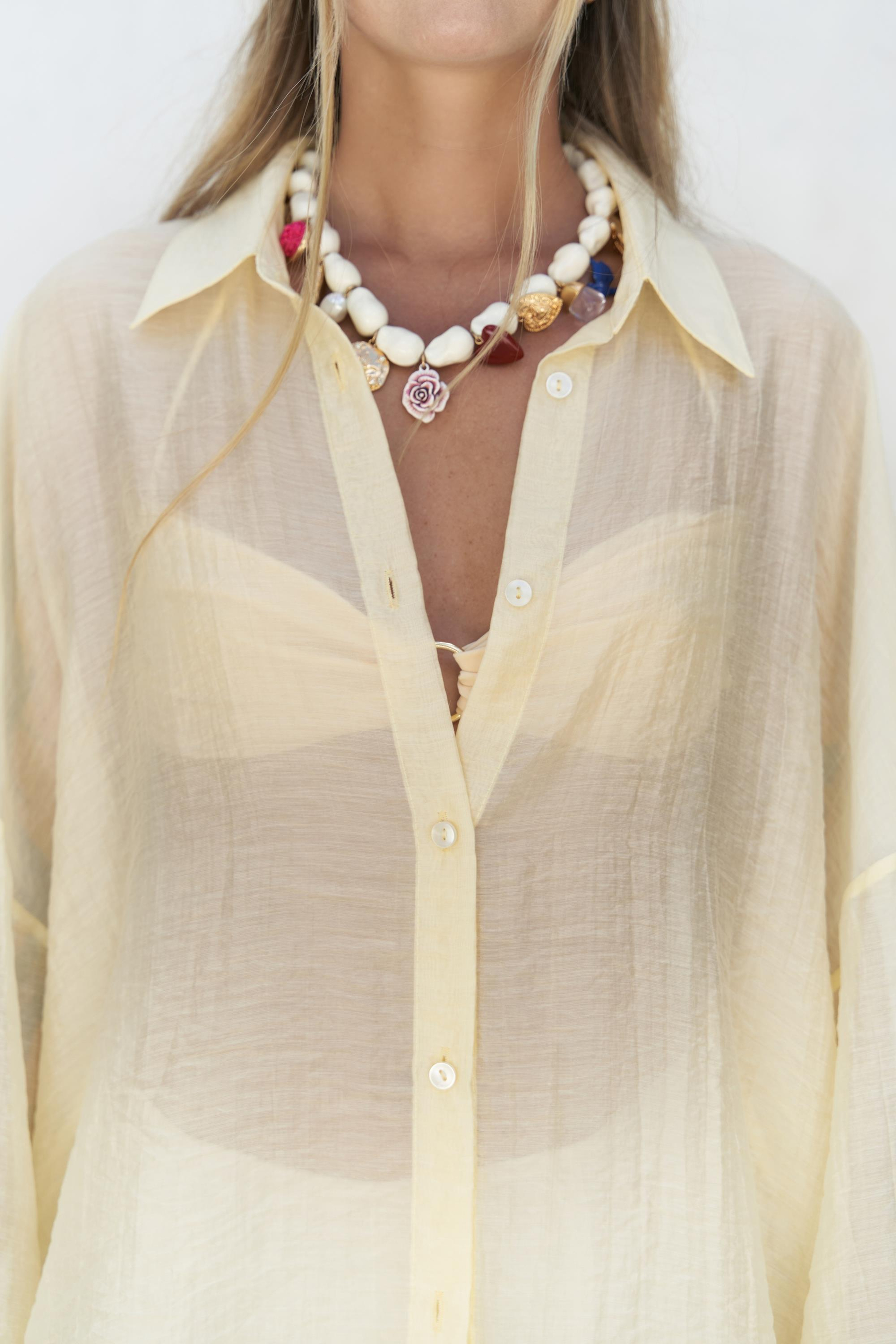 Lyra Oversize Sarı Gömlek