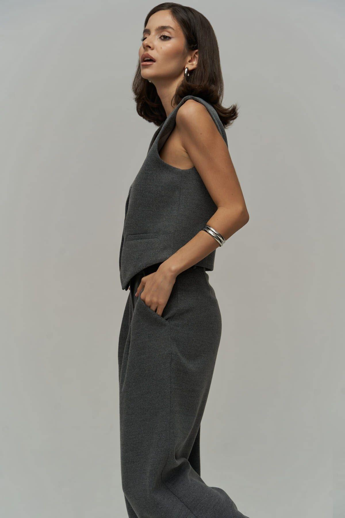 Blake Dark Gray Blazer Vest and Trousers Set