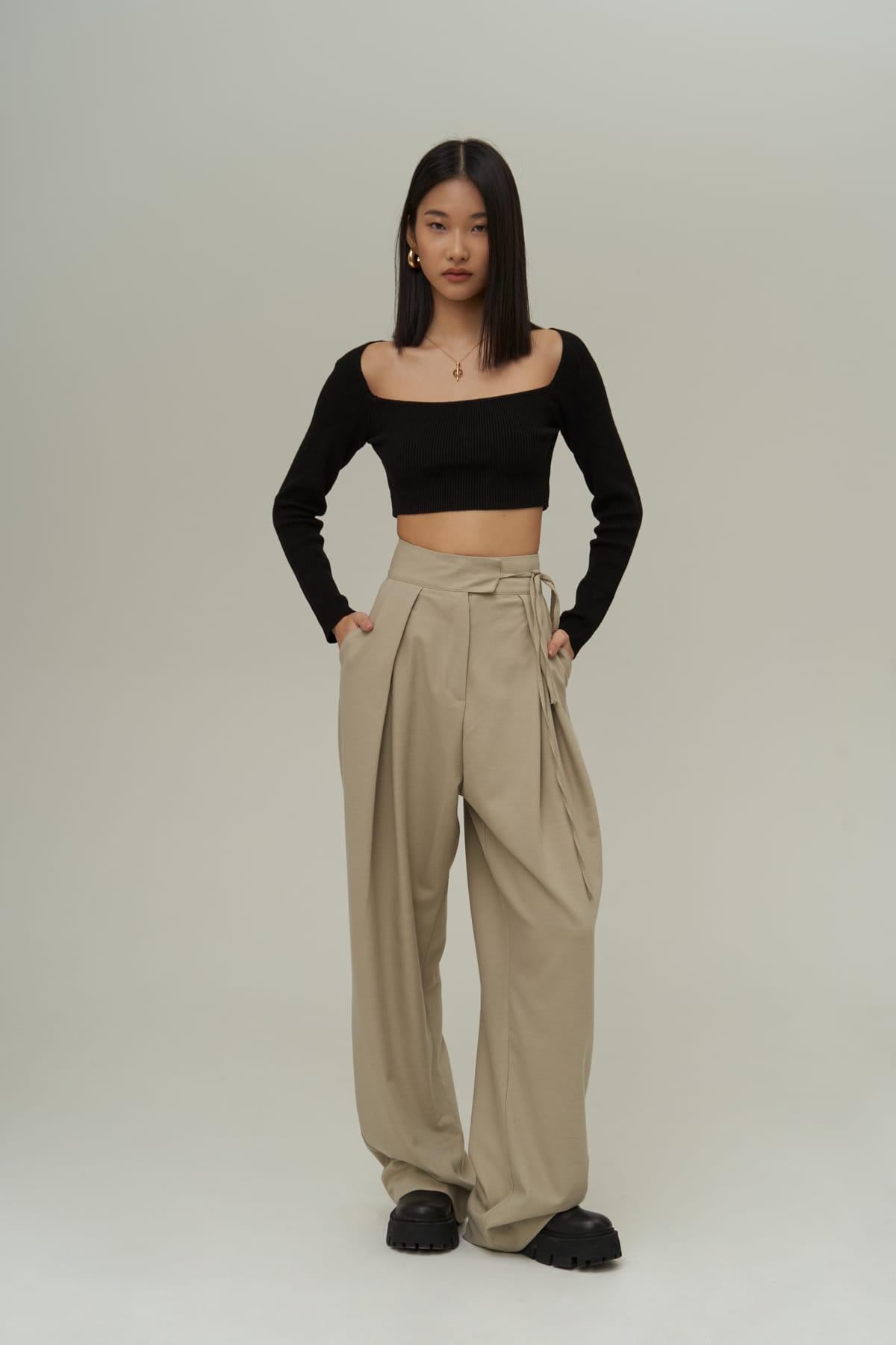 Mai Carmen Palazzo Olive Green Trousers