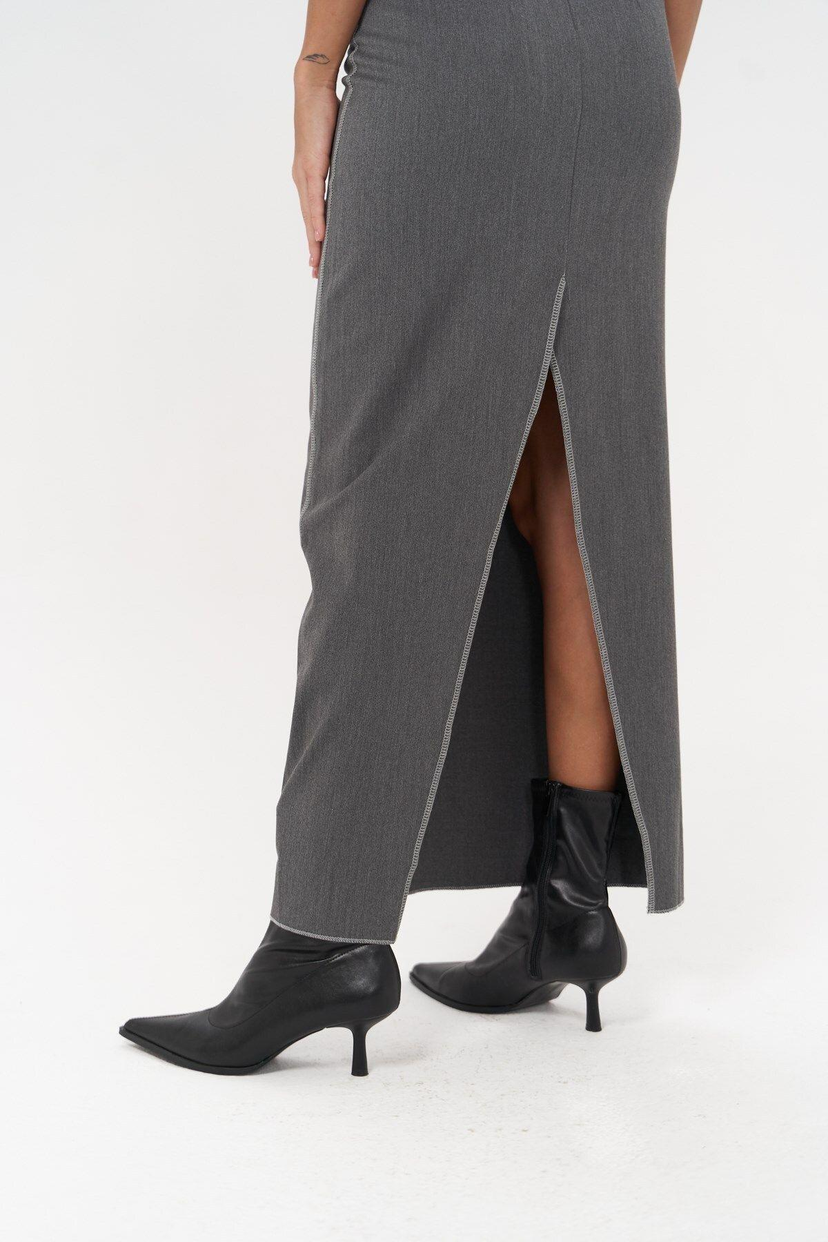 Mai Collection Laden Füme Midi Kalem Etek