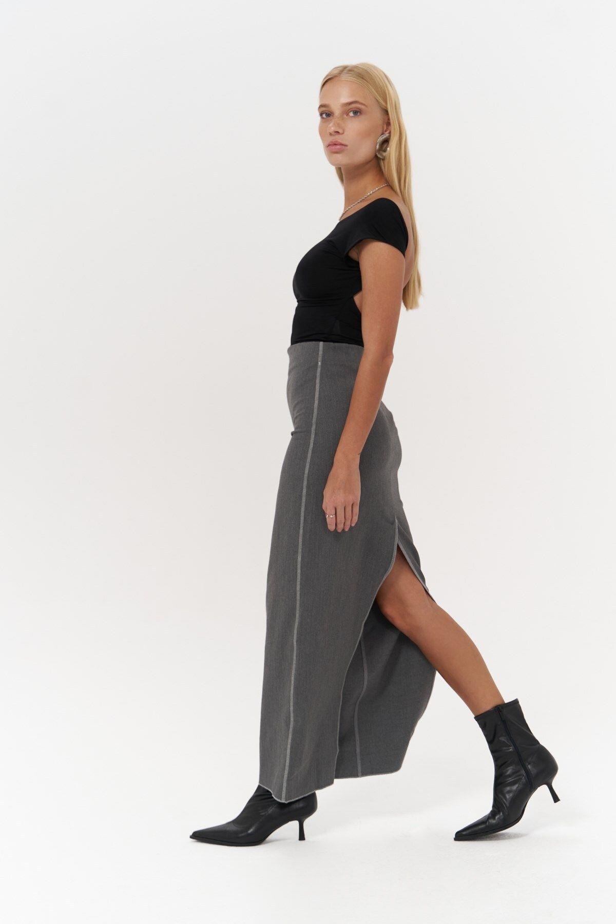 Mai Collection Laden Füme Midi Kalem Etek