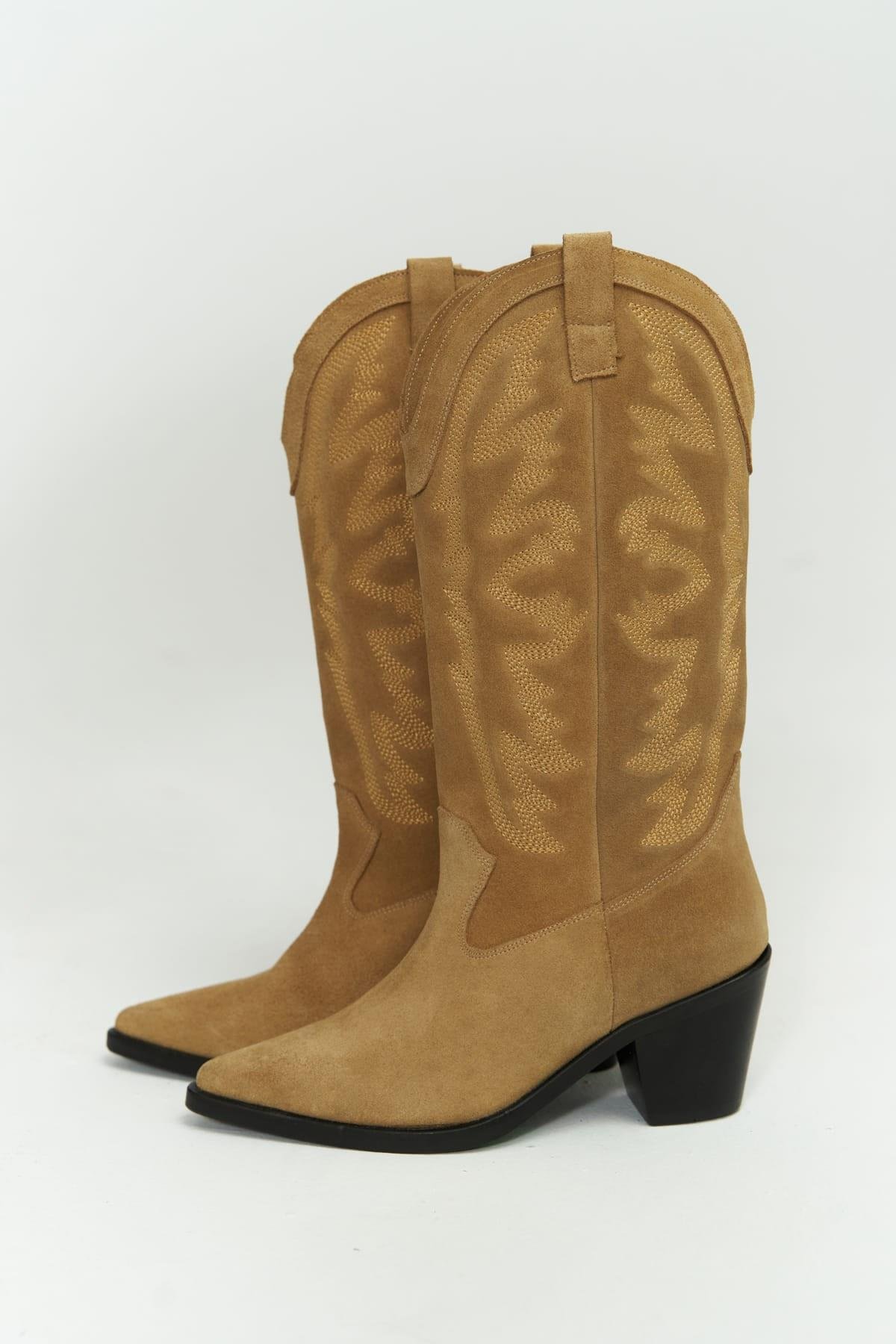 Mai Collection Noah Taba Süet Kovboy Çizme