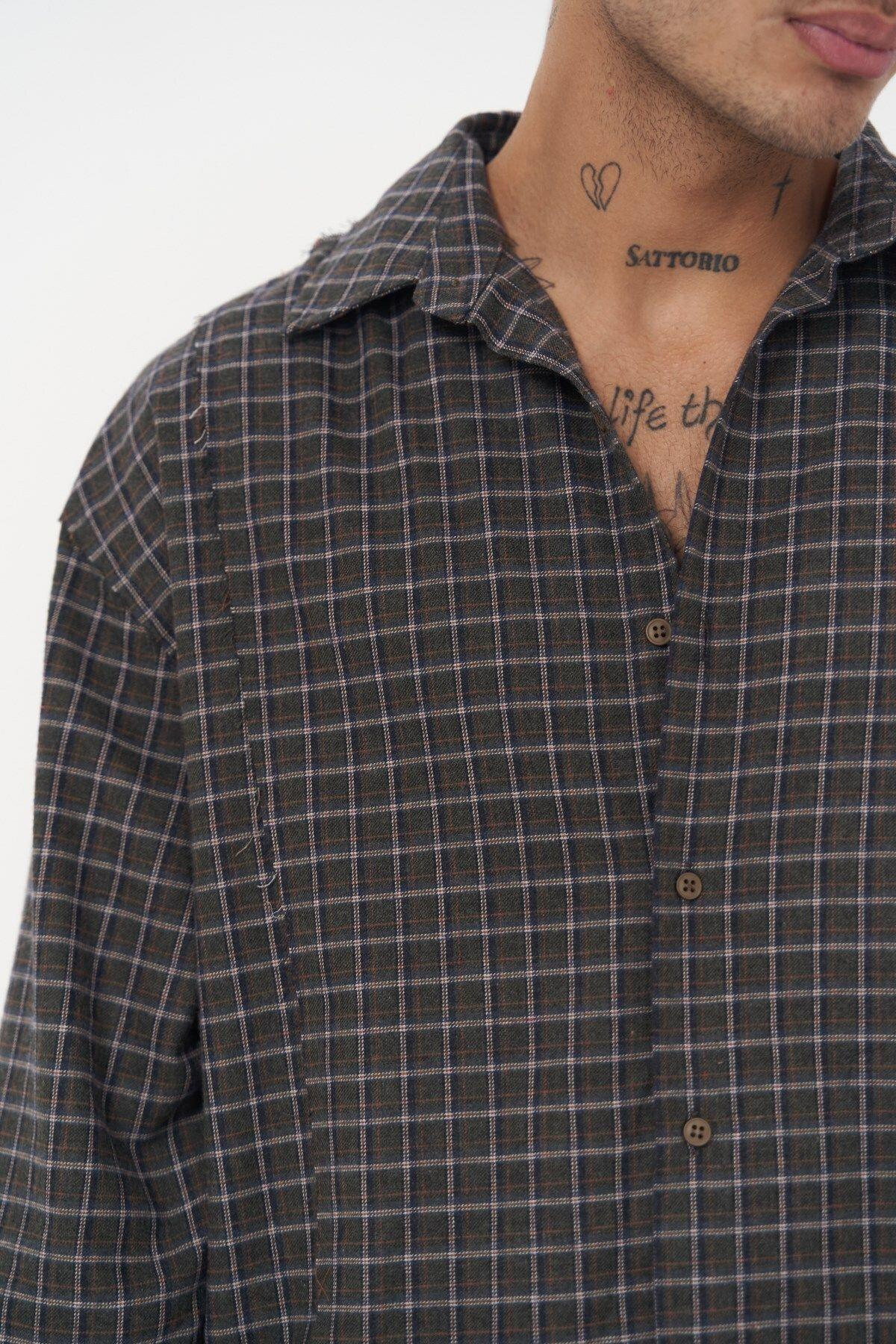 Roan Unisex Oversize Khaki Shirt