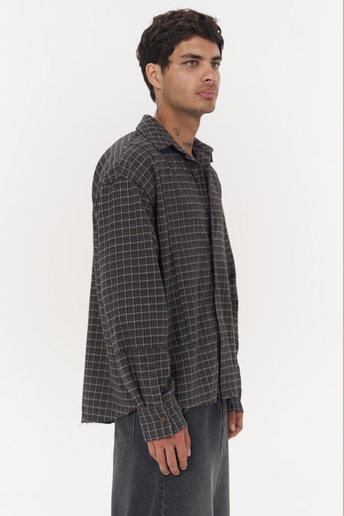 Roan Unisex Oversize Khaki Shirt