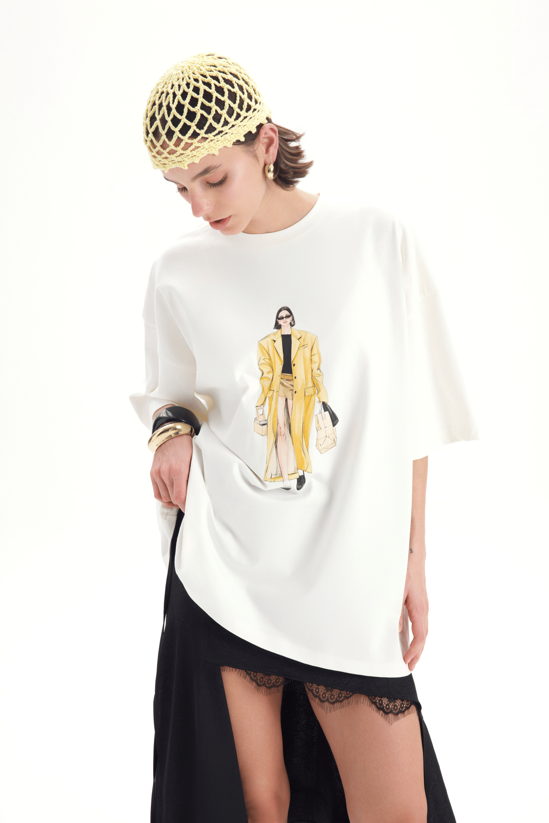 Margaux Oversize Beyaz T-Shirt