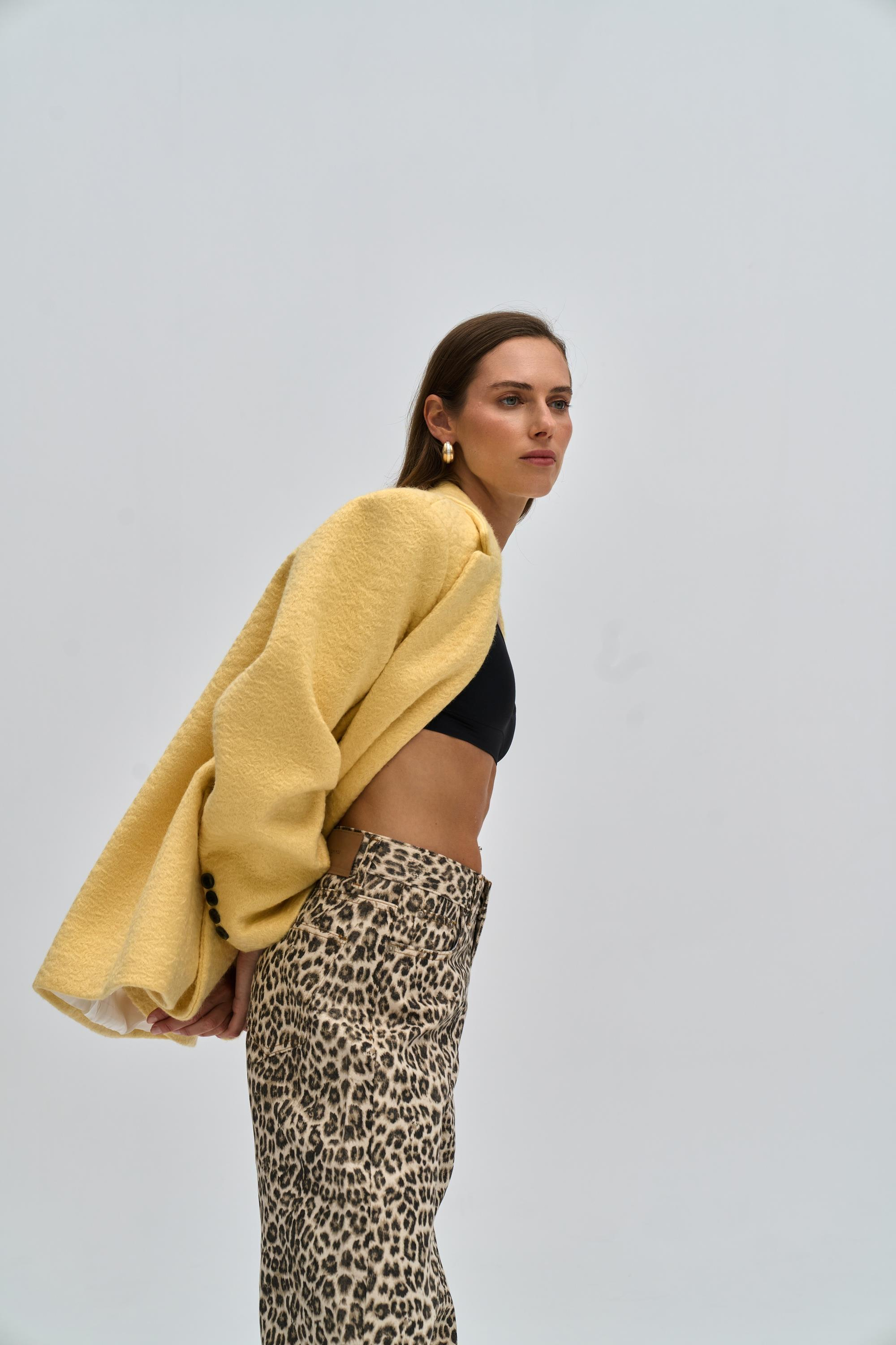 Marian Leopard Printd Patterned Jean Pants