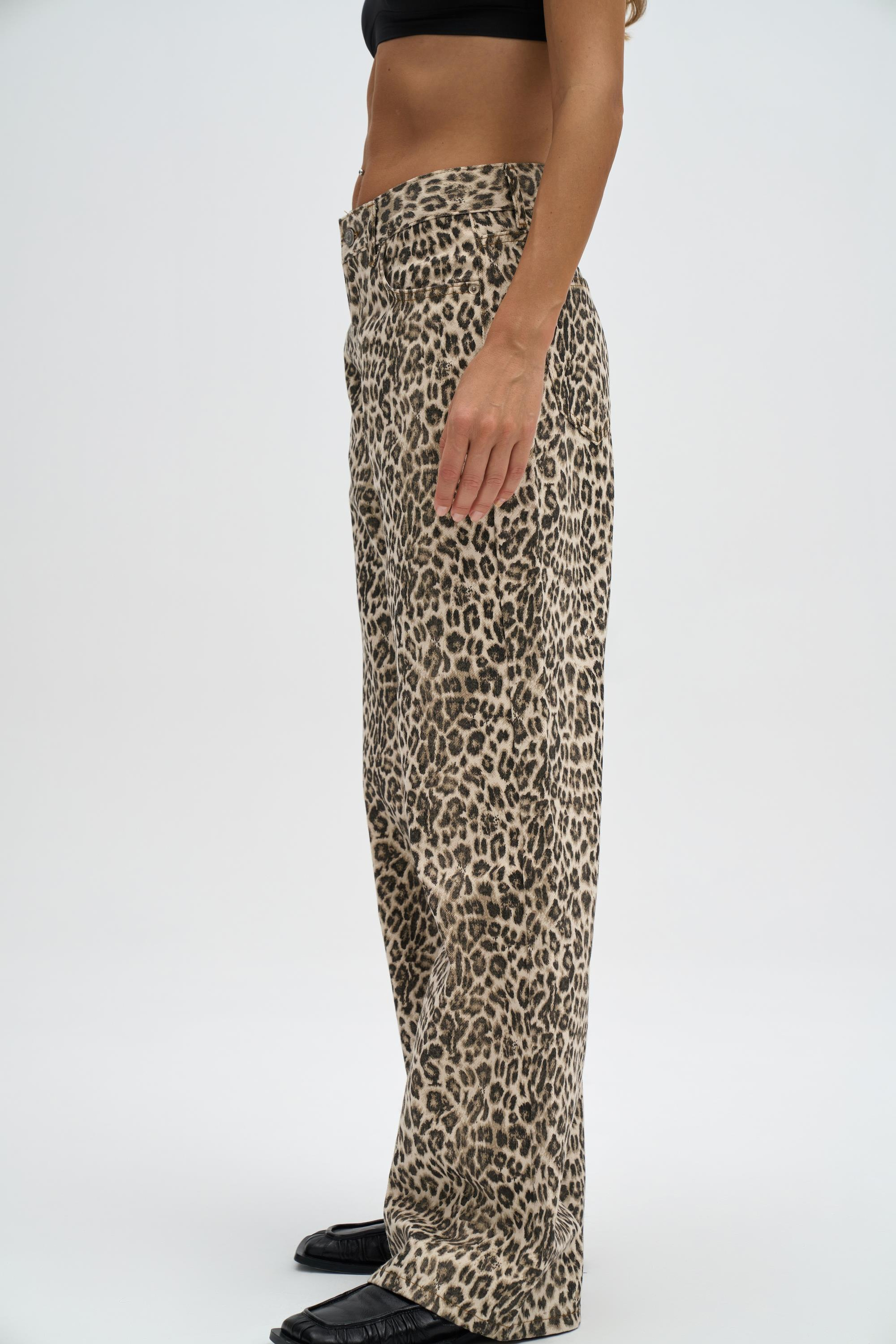 Marian Leopard Printd Patterned Jean Pants