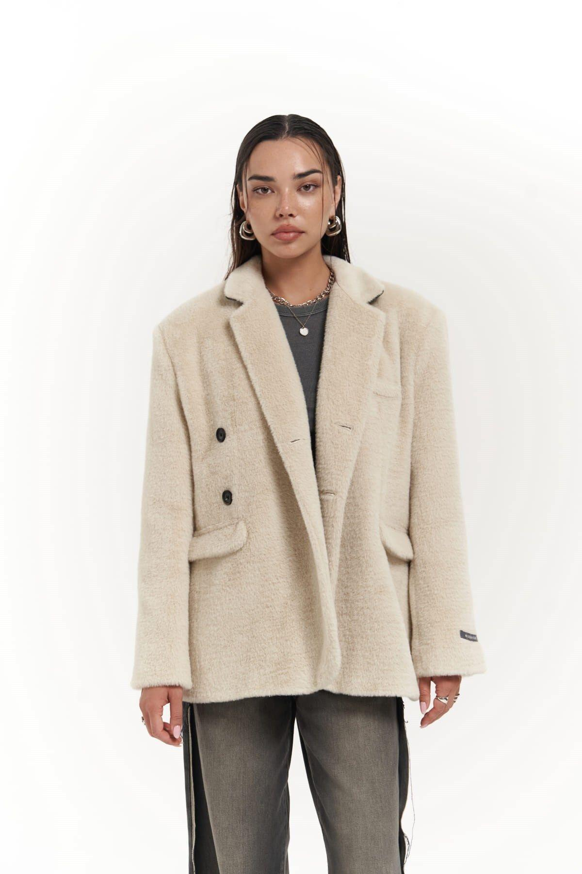 Marisol Yaka Detay Taş Blazer