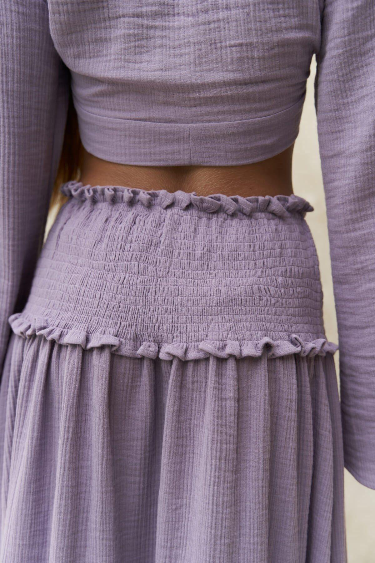Marshanda Lilac Crop&Skirt Set