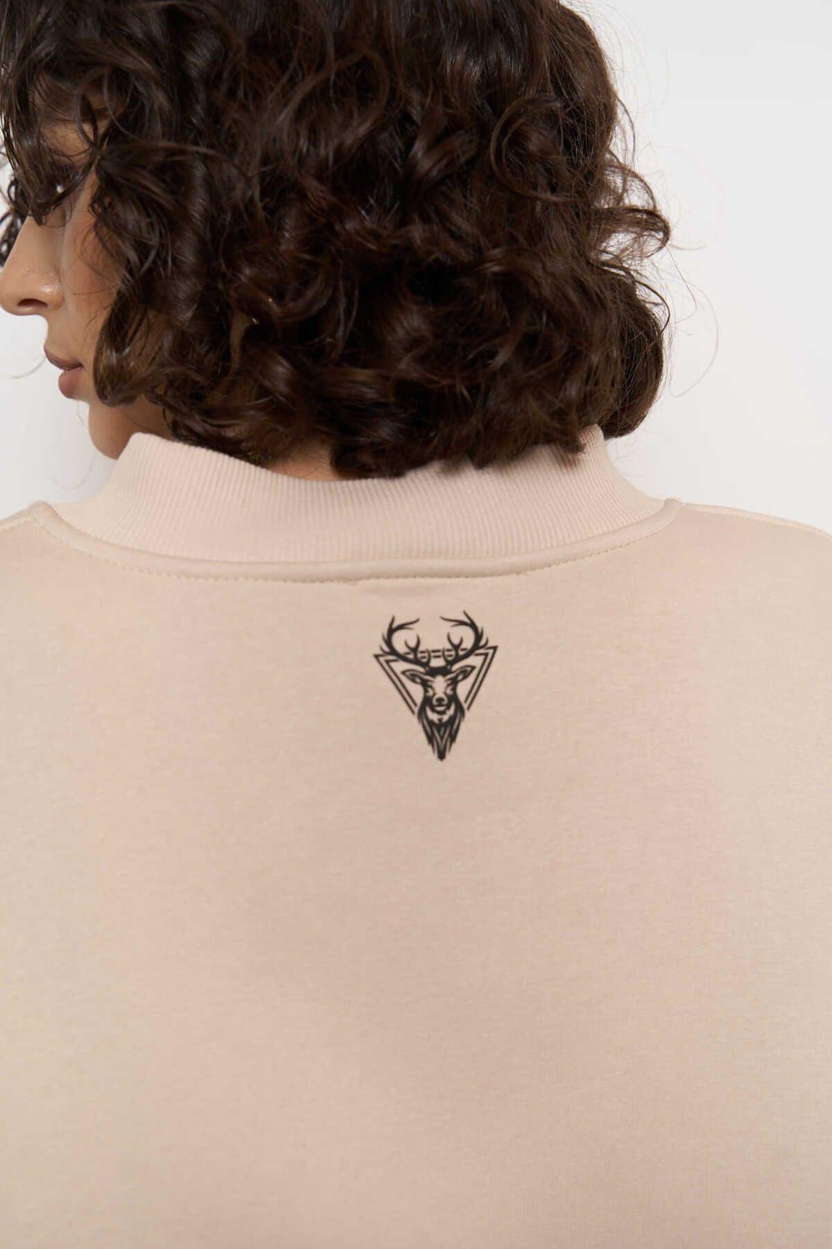 Mai Collection Taure Bone Unisex Oversize Sweatshirt