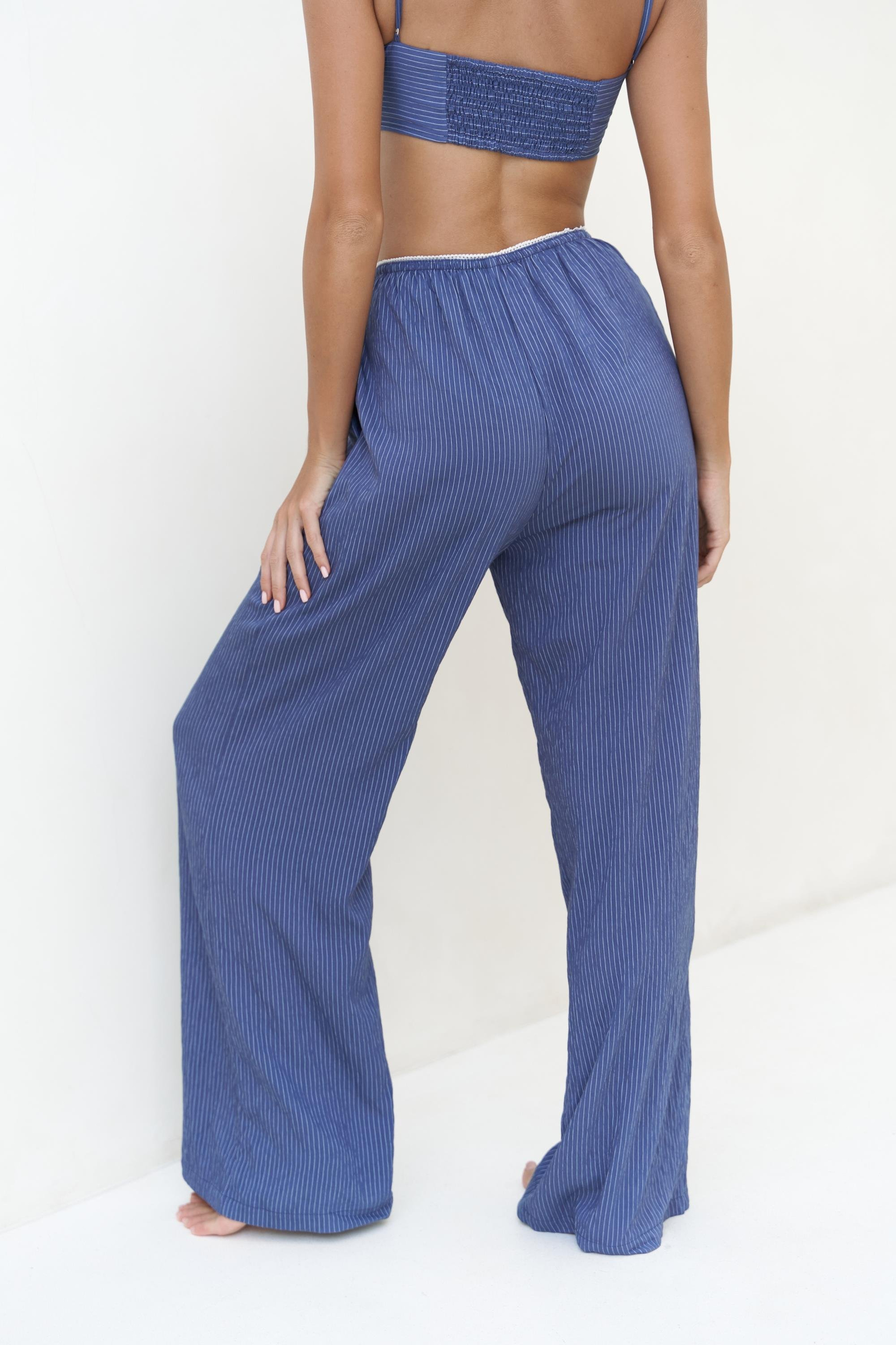 Melia Dantel Detay İndigo Üçlü Takım