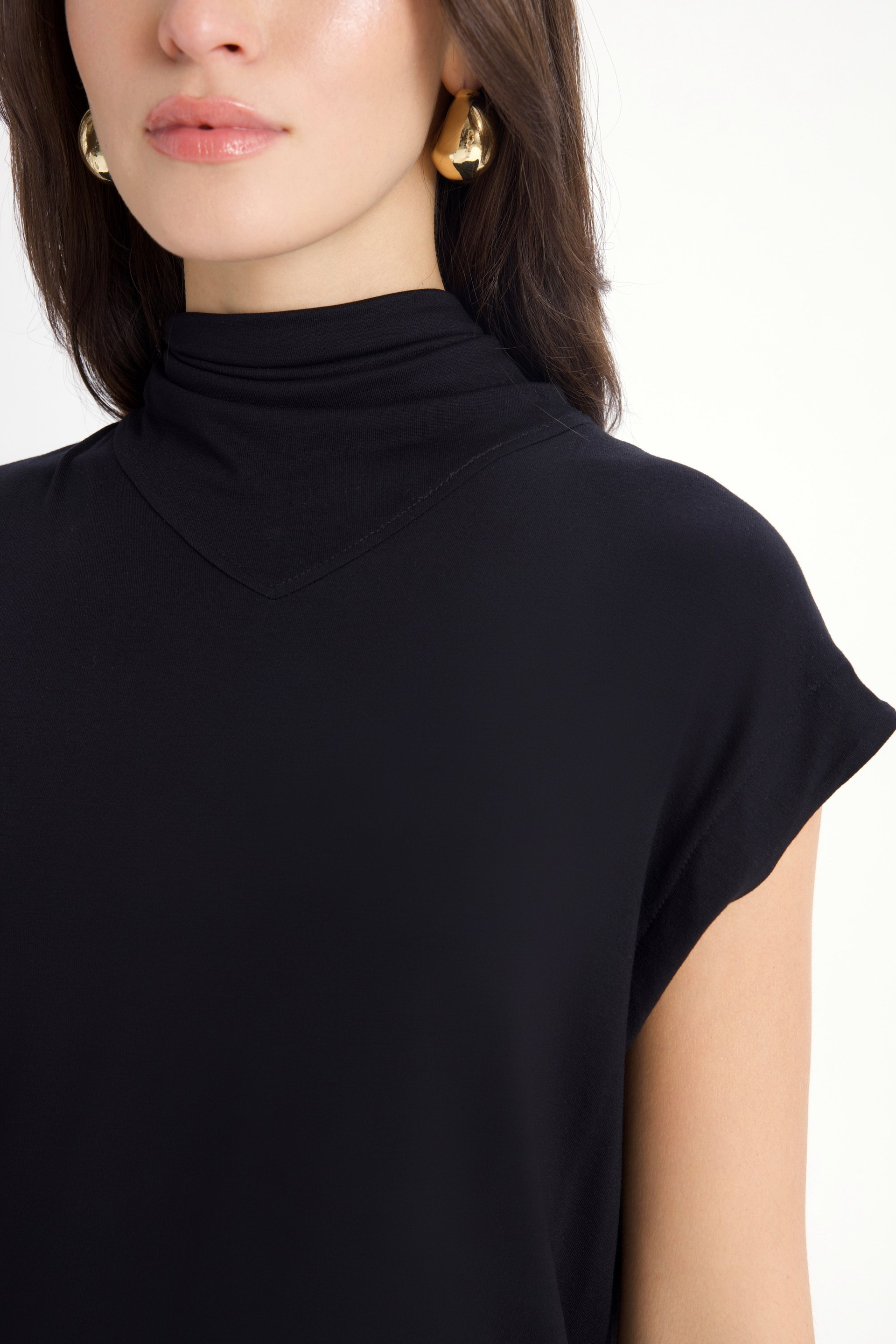 Merlin Bağlamalı Siyah Crop Pantolon Takım