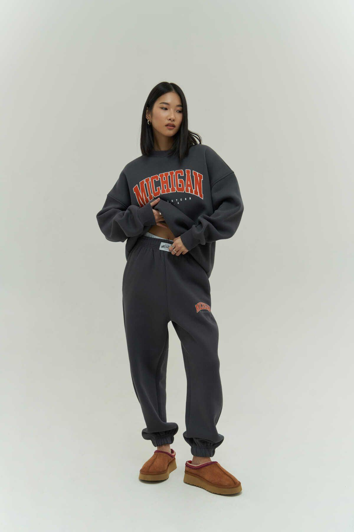 MCLLCTN Michigan Anthracite Track Suit