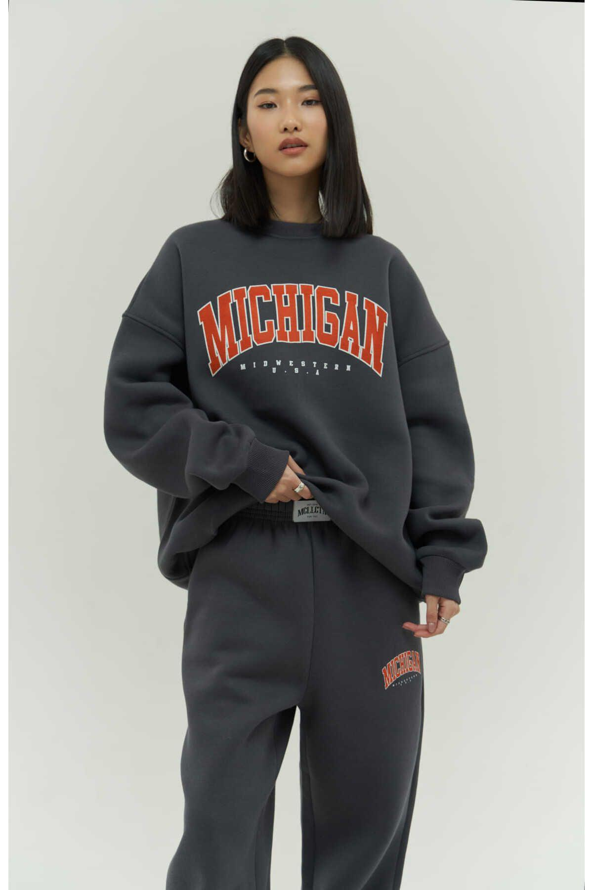 MCLLCTN Michigan Anthracite Track Suit