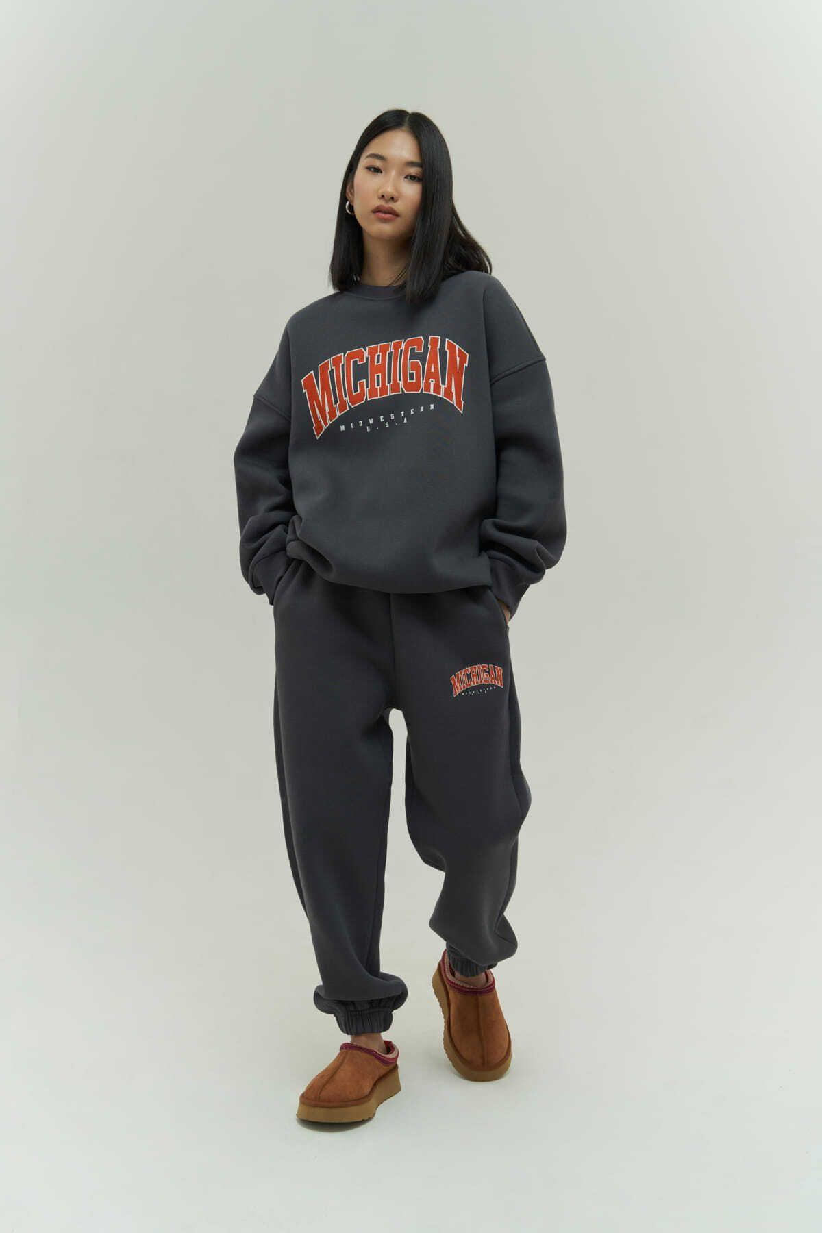 MCLLCTN Michigan Anthracite Track Suit