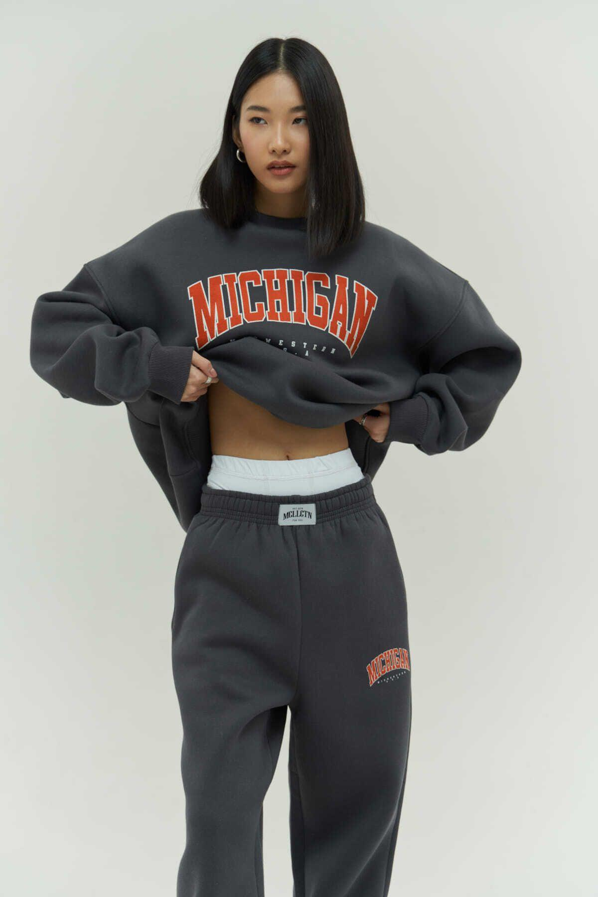MCLLCTN Michigan Anthracite Track Suit