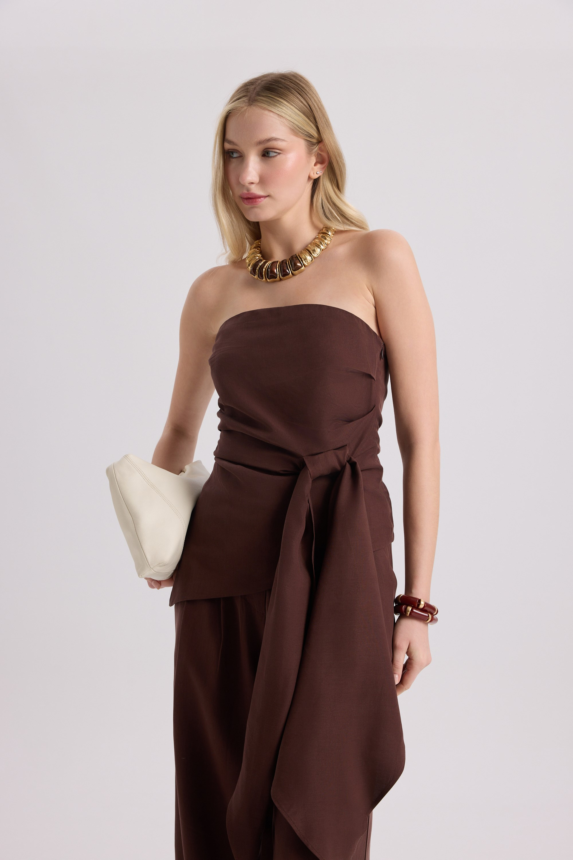 Mila Bordo Bluz Pantolon Takım