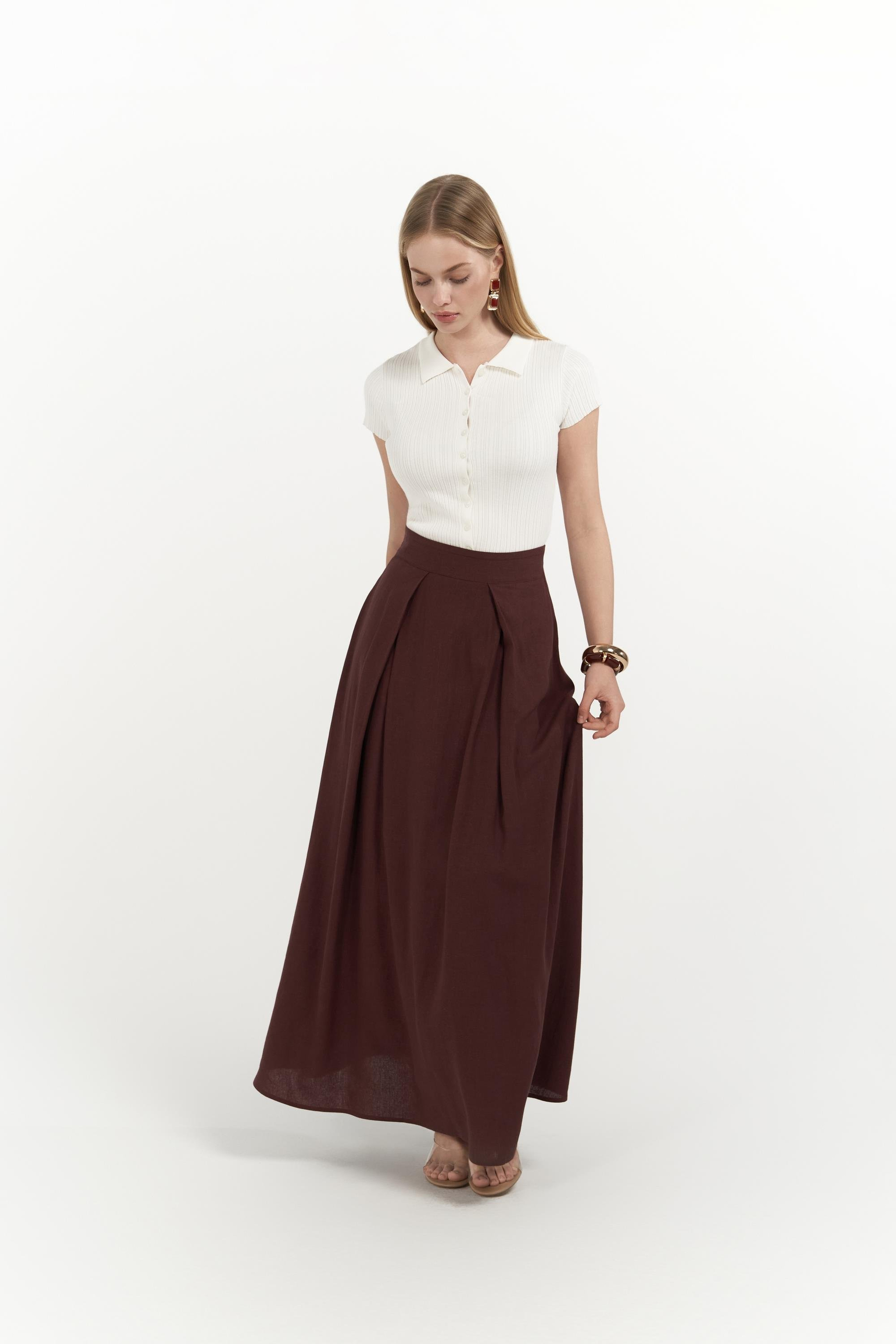 Mombasa Pile Detay Bordo Etek