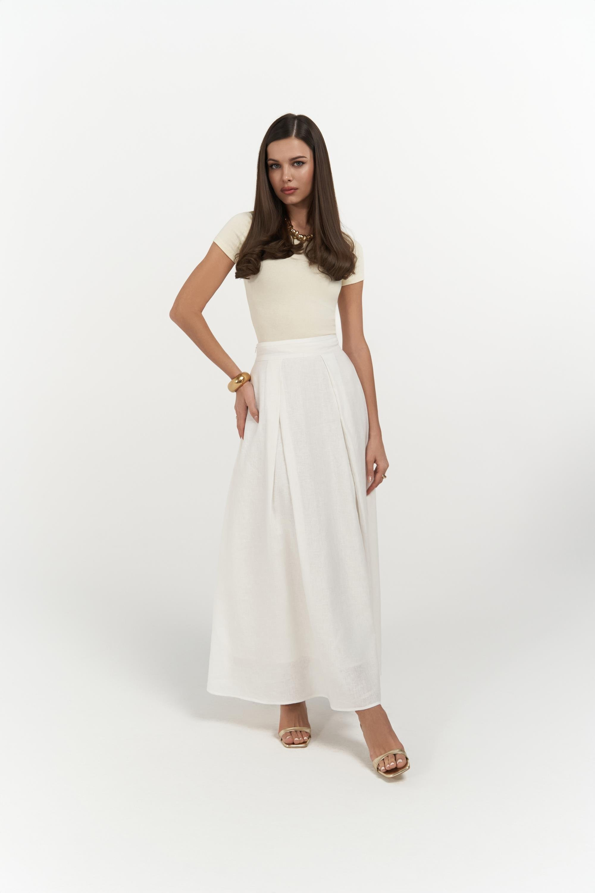 Mombasa Pile Detay Ekru Etek