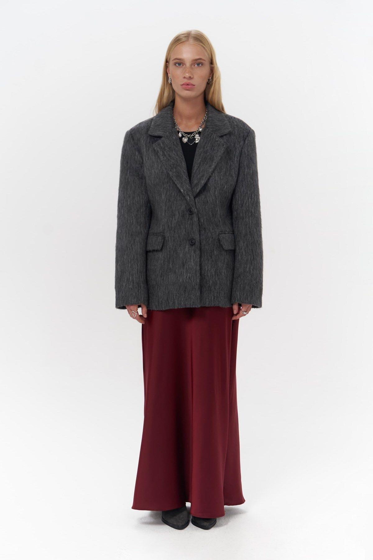 Monday Antrasit Dar Kesim Blazer