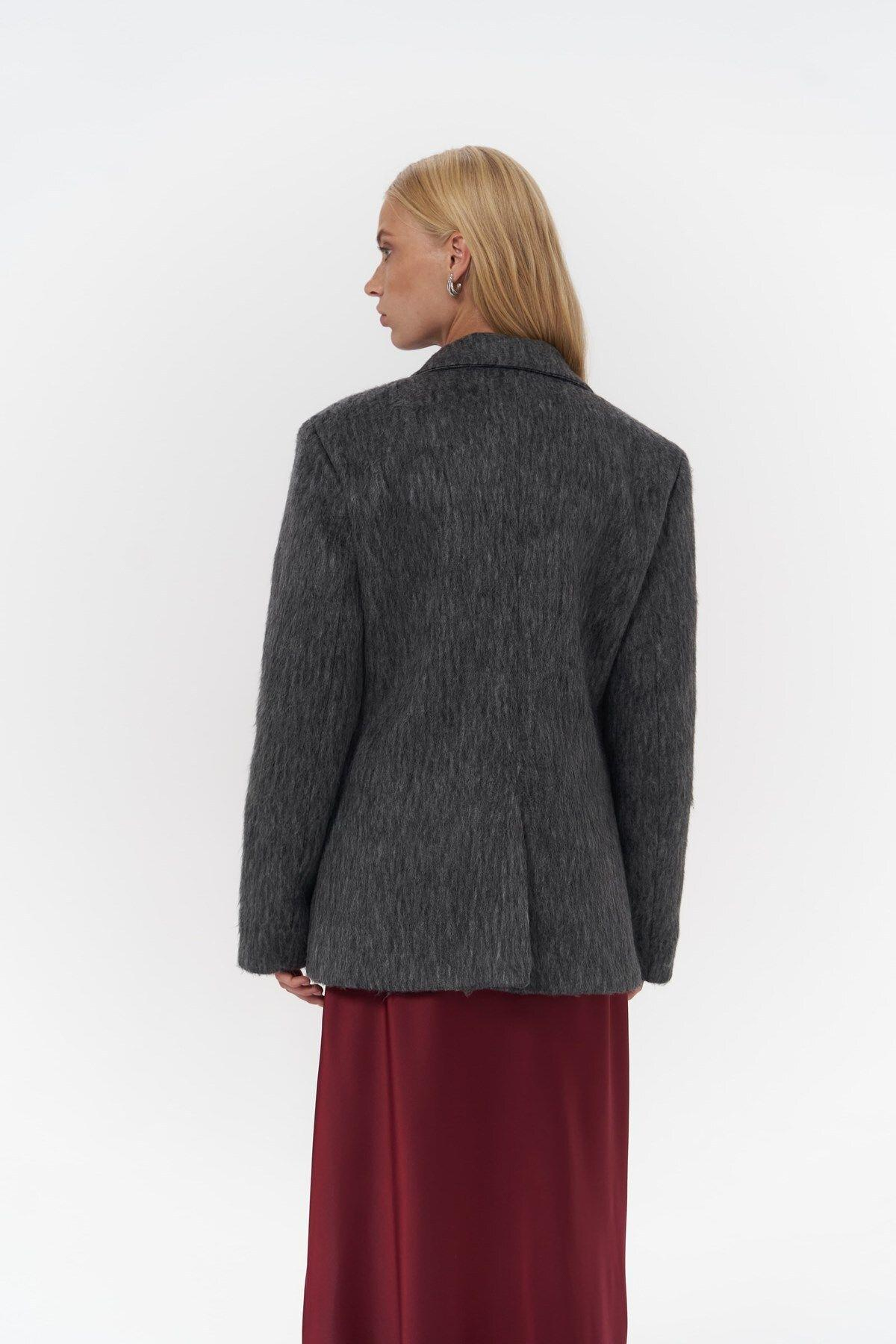 Monday Antrasit Dar Kesim Blazer