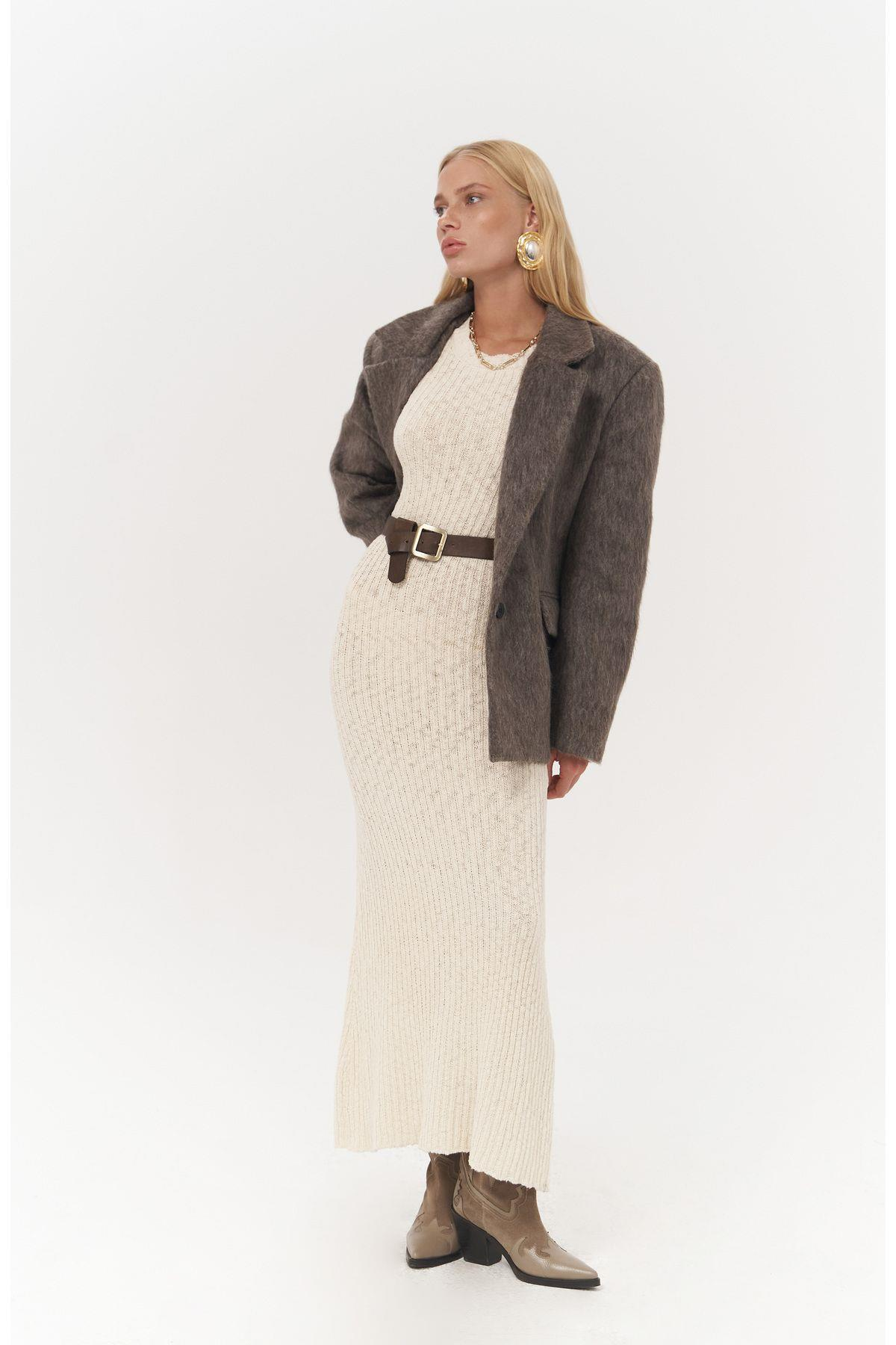 Monday Boz Kahve Dar Kesim Blazer