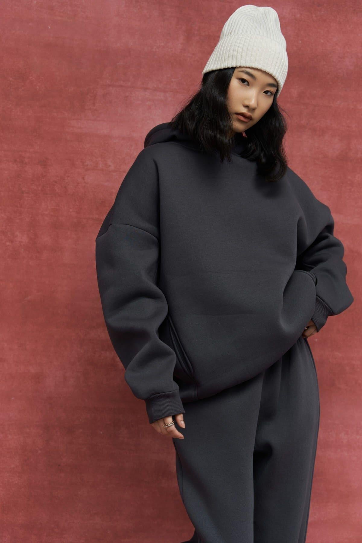 Morgan Antrasit Oversize Eşofman Takım