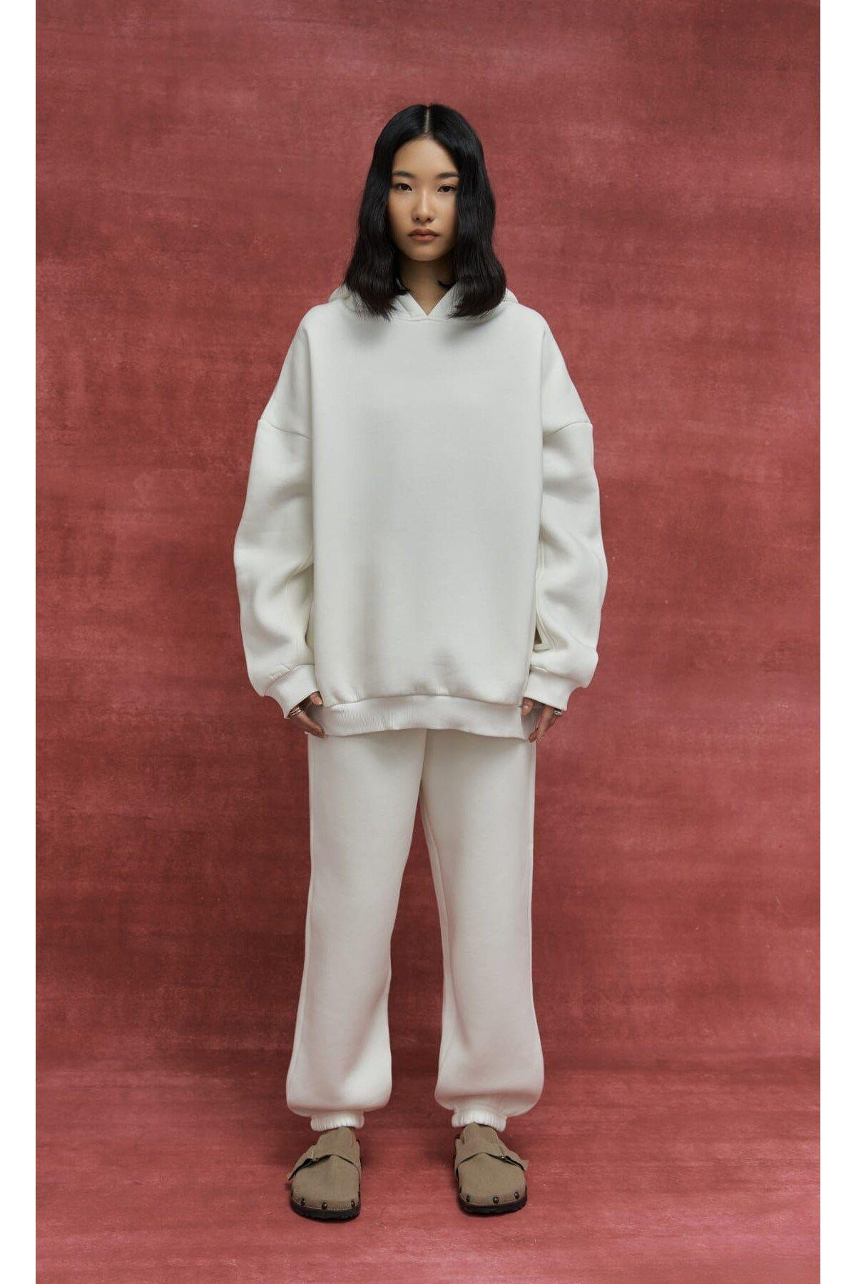 Morgan Ekru Oversize Eşofman Takım